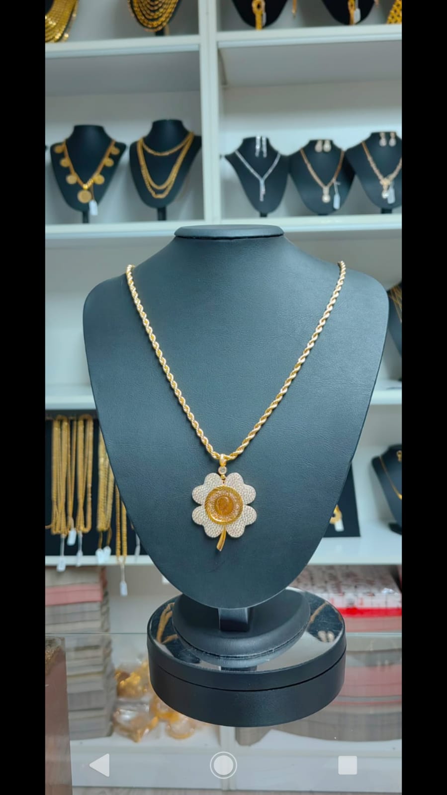 Yarım Altınlı Çiçek Kolye - YAÇKA056