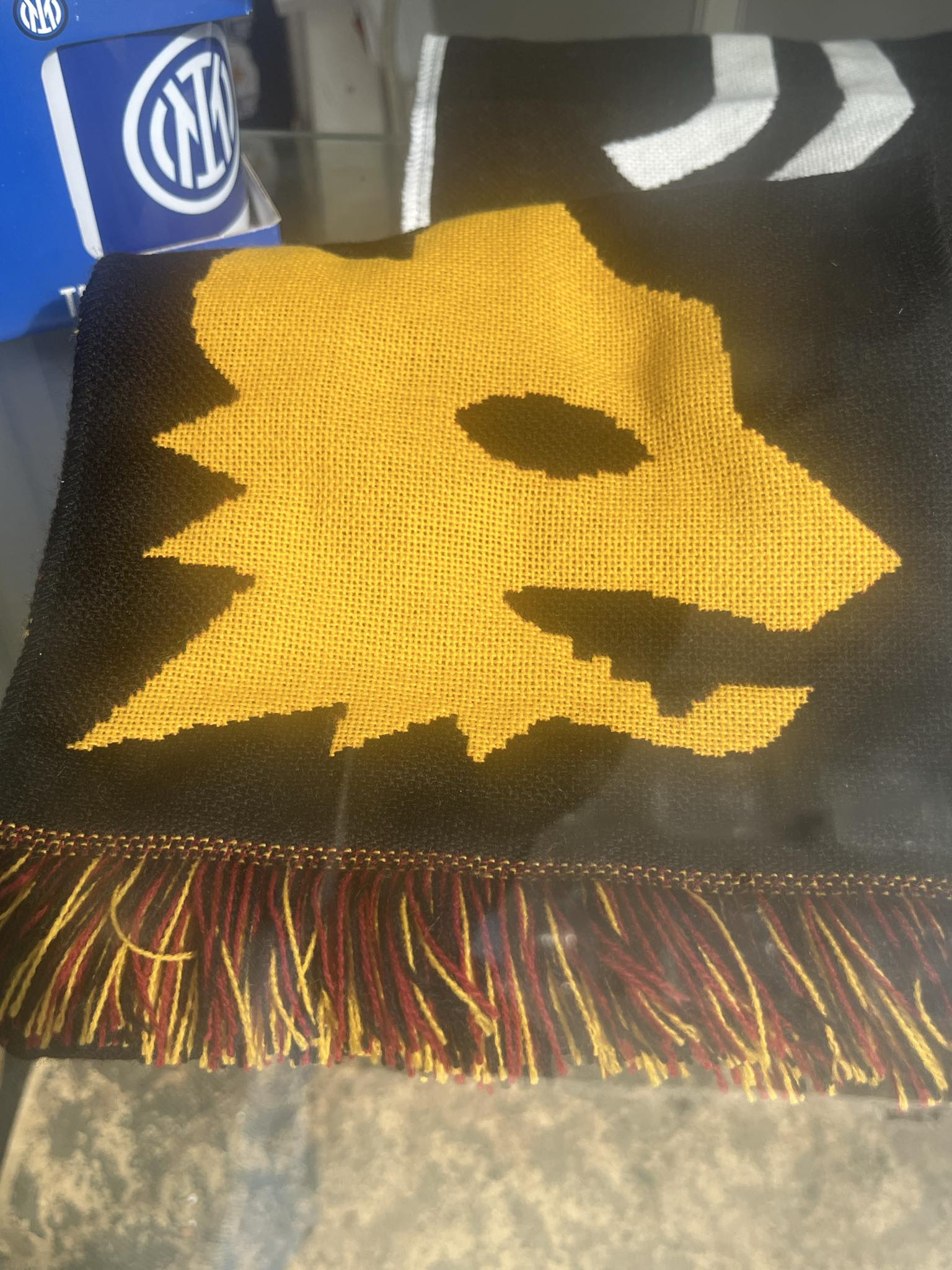 Woven Wolf Emblem Scarf