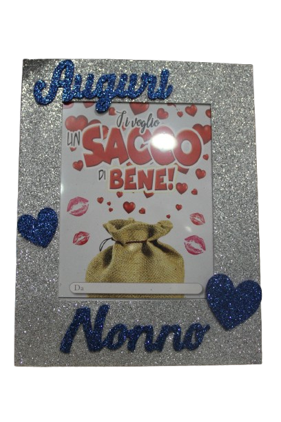 Silver glitter photo frame