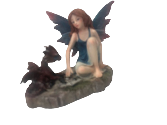Fairy Figurine with Dragon