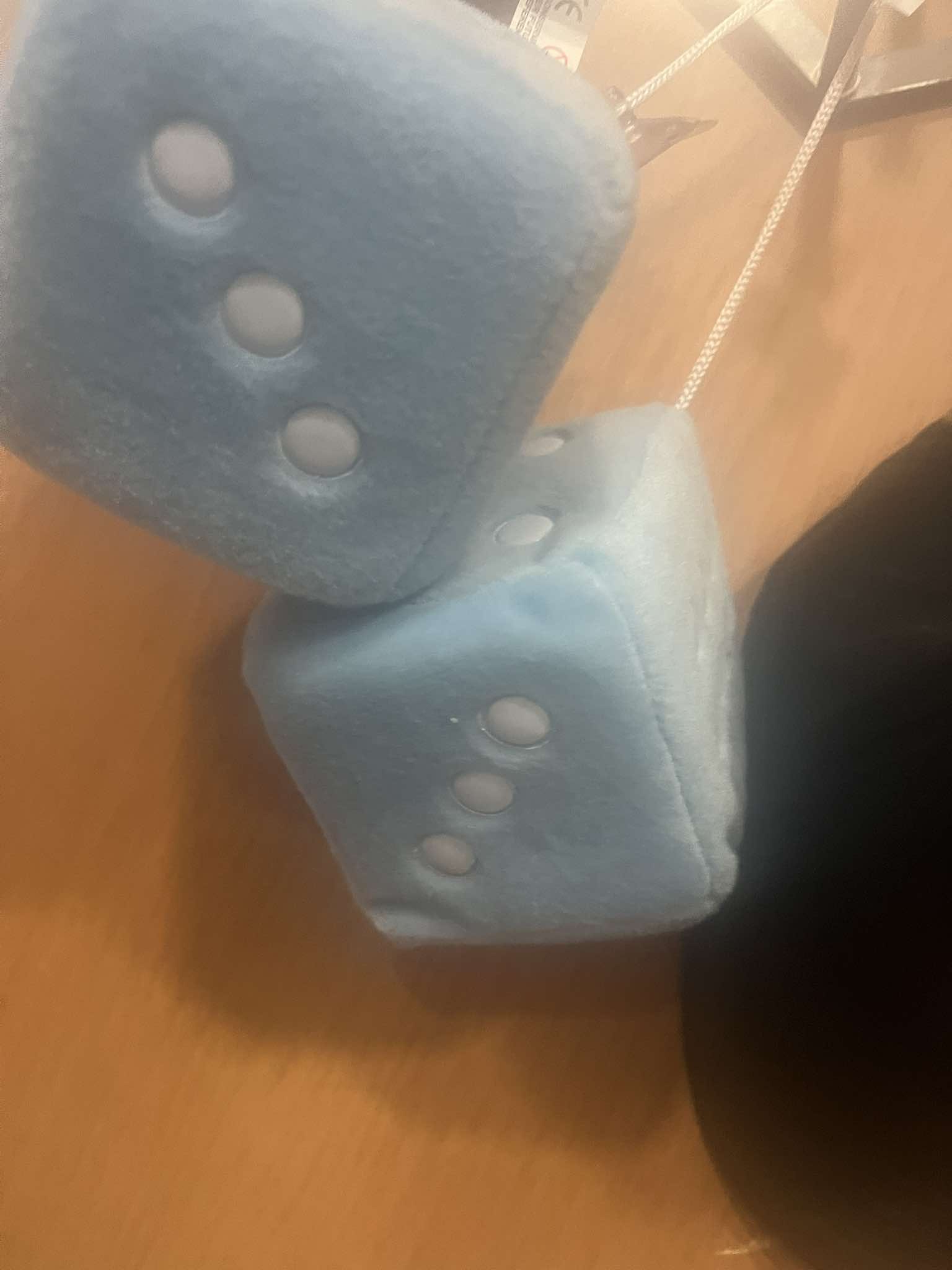 Blue Fuzzy Dice