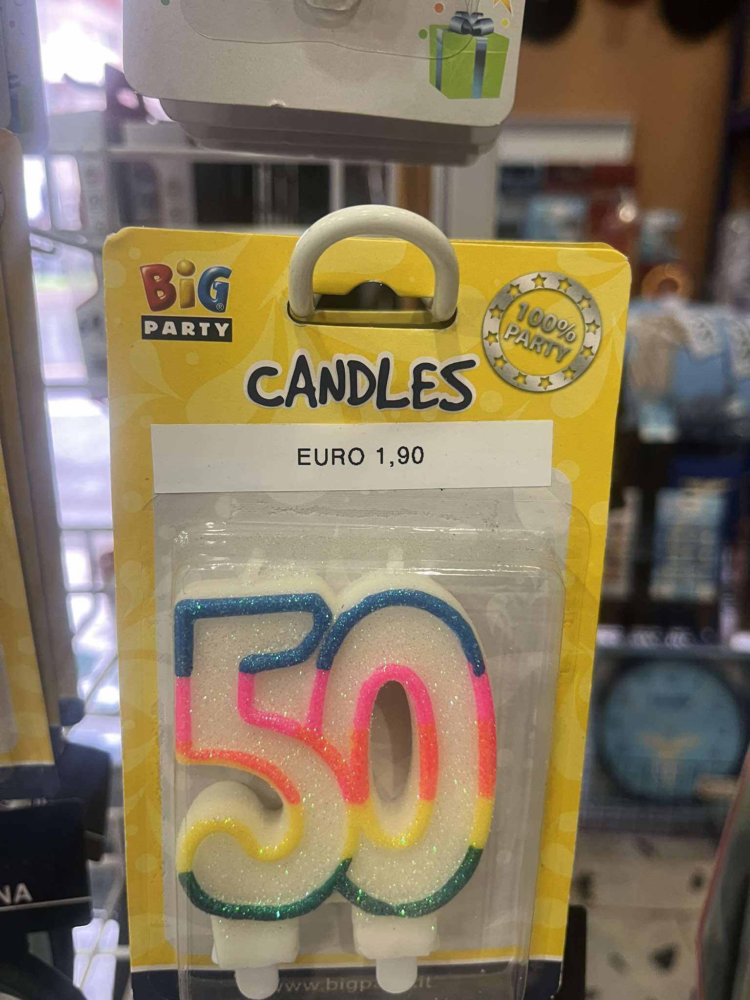 Number 50 Birthday Candle