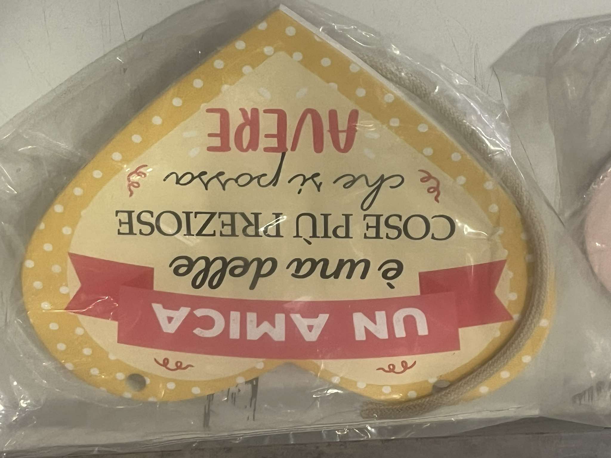 Heart-shaped wooden plaque