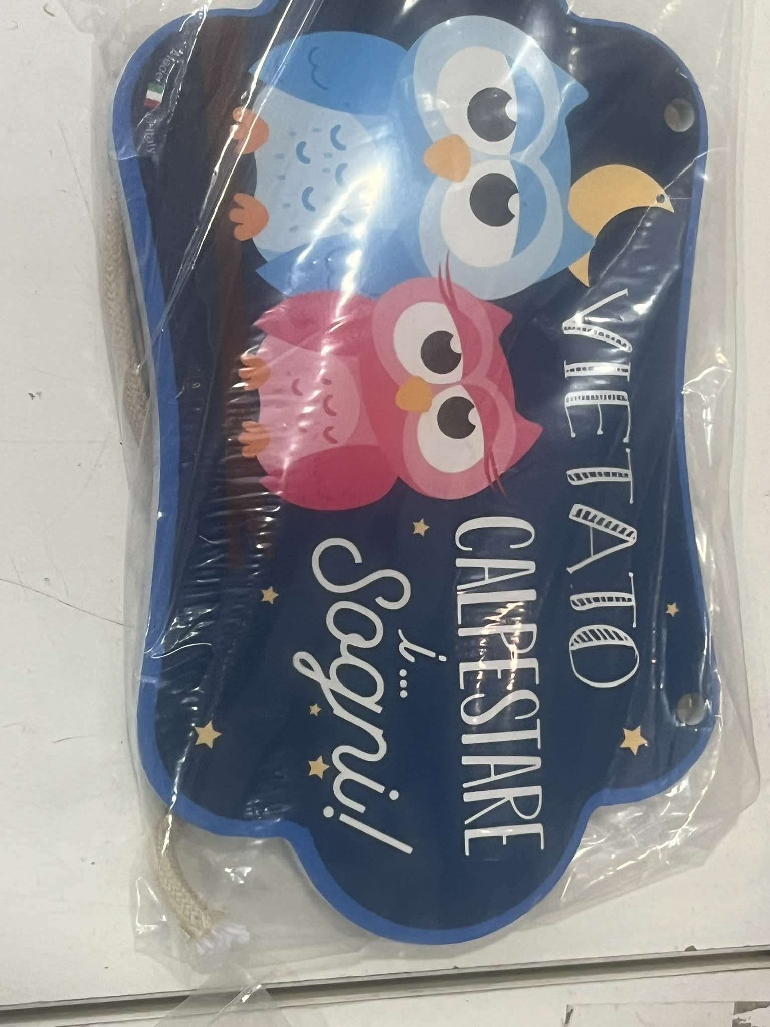 Owl-Decorated Door Sign