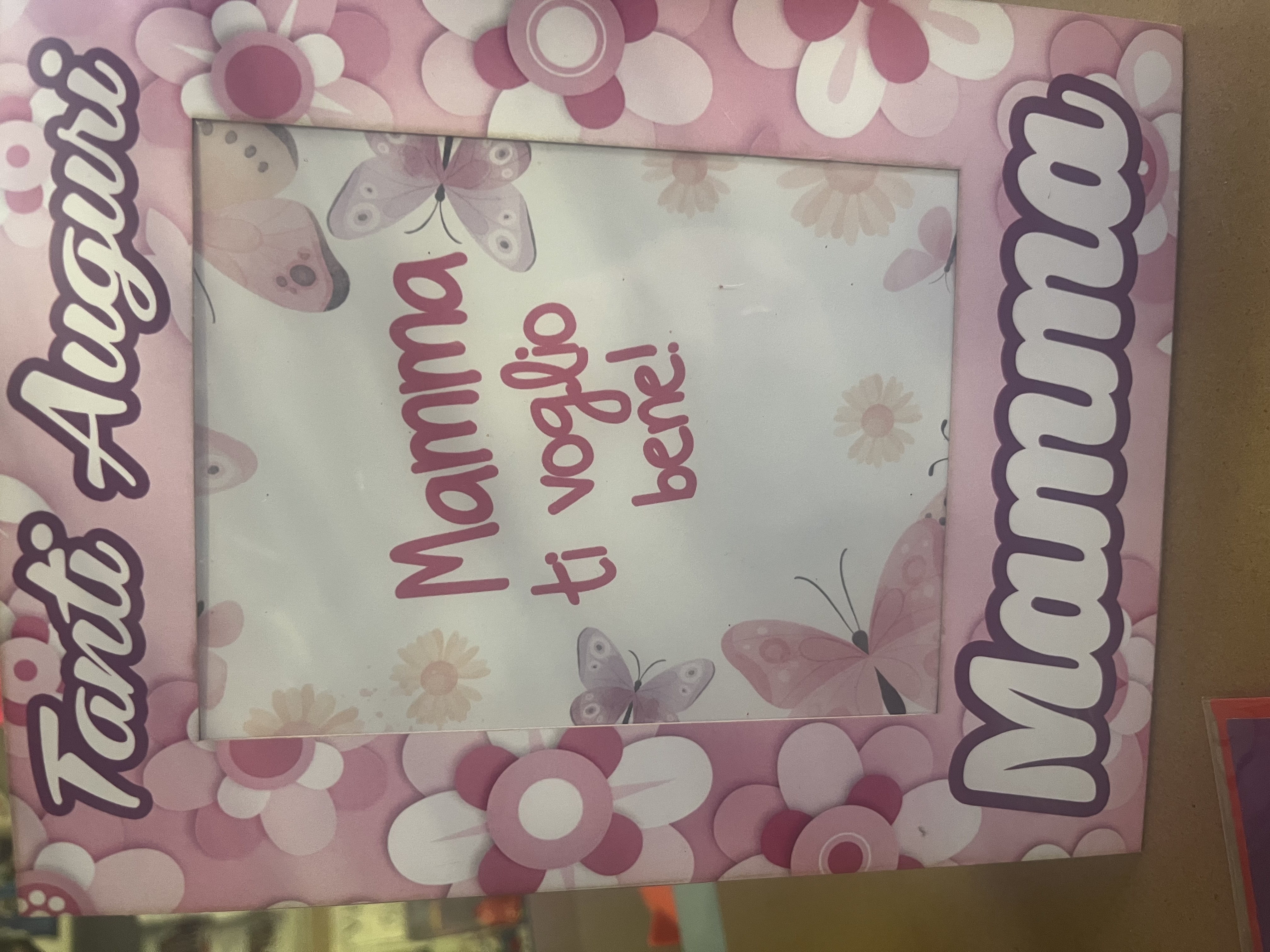 Pink Butterfly Picture Frame