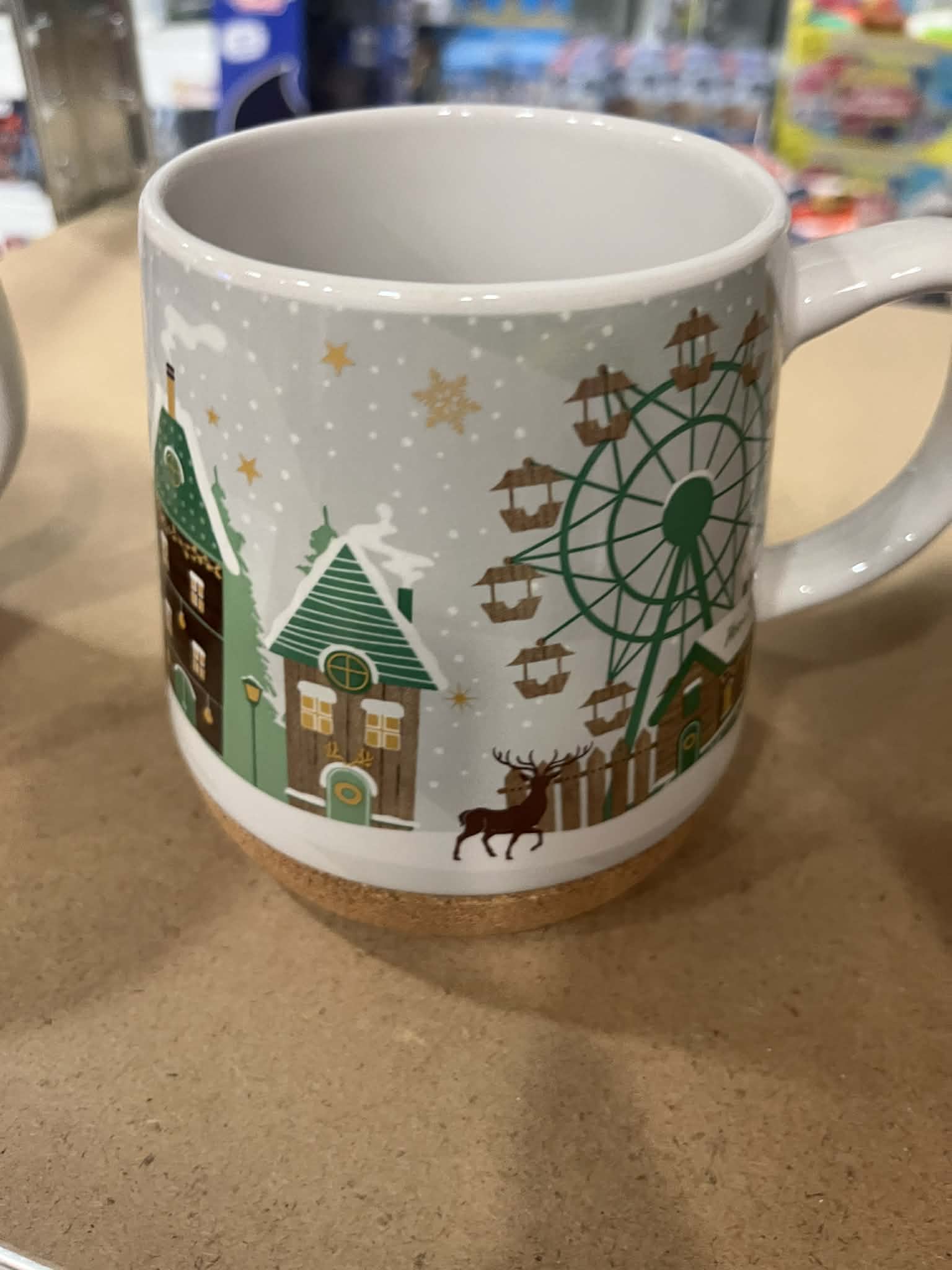 Winter-themed ceramic mug
