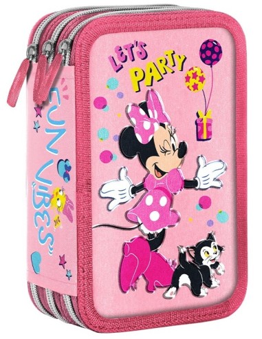 Minnie Mouse Triple-Zipper Pencil Case