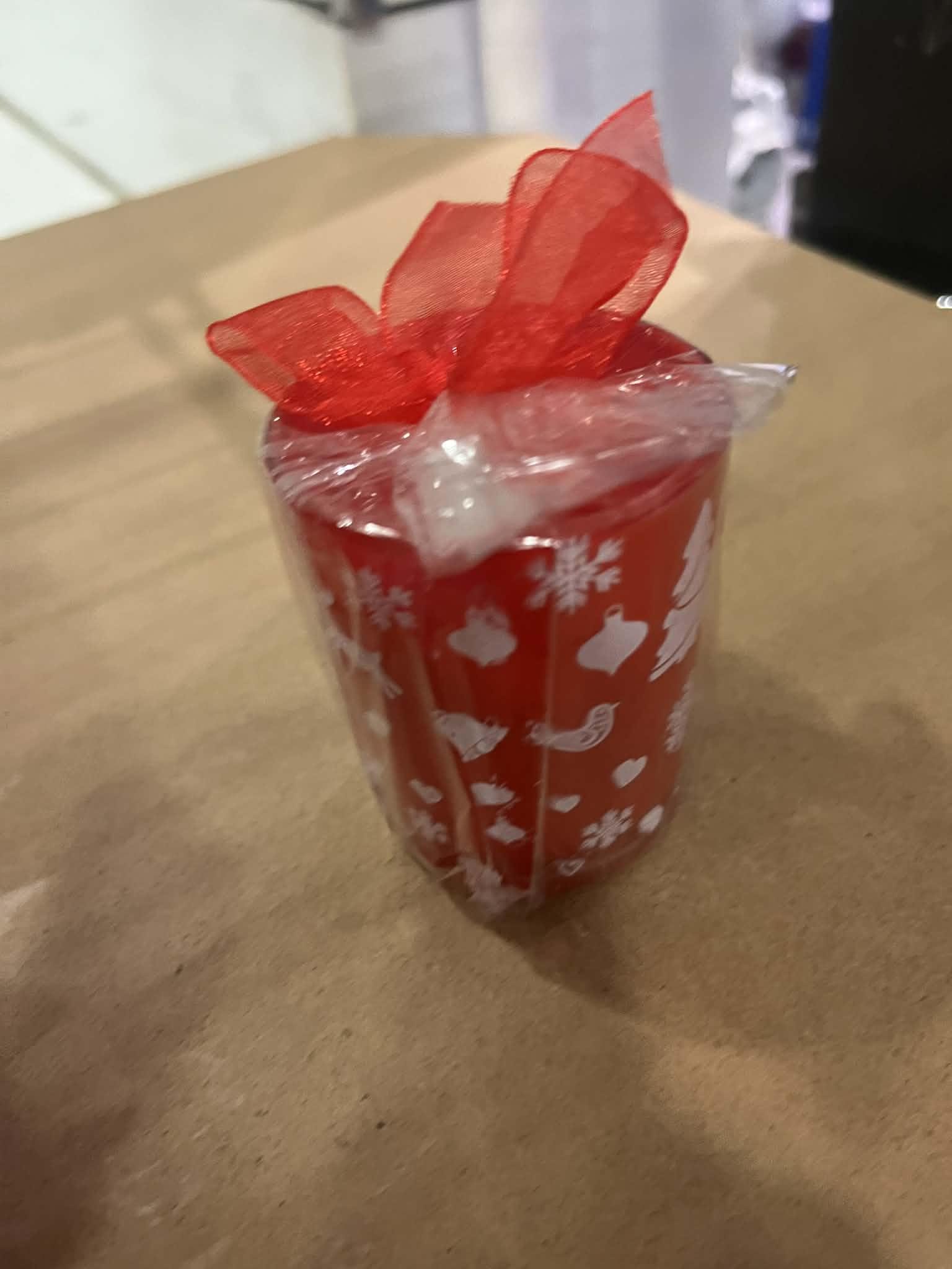 Red Decorative Christmas Candle