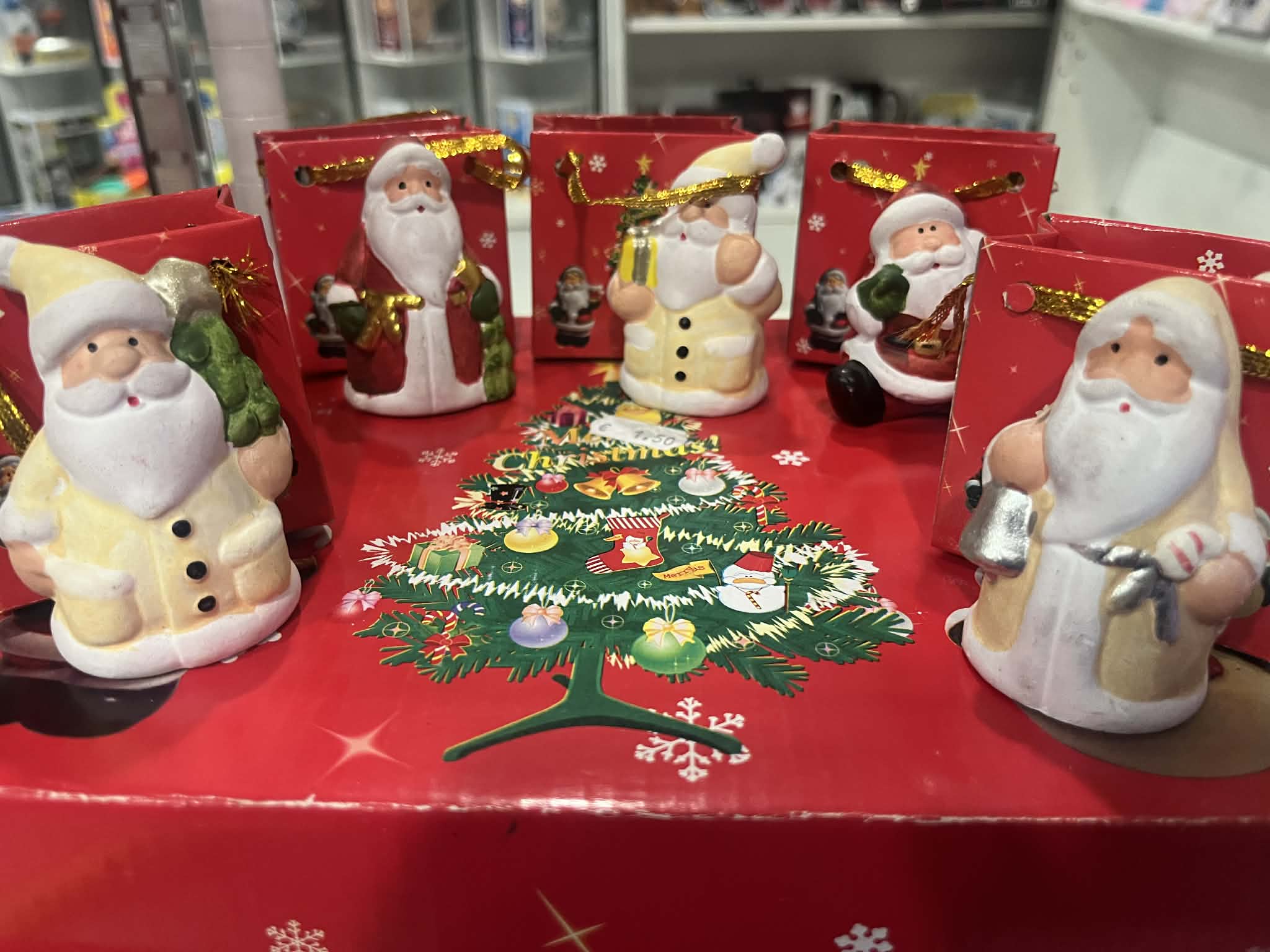 Set di statuine di Babbo Natale