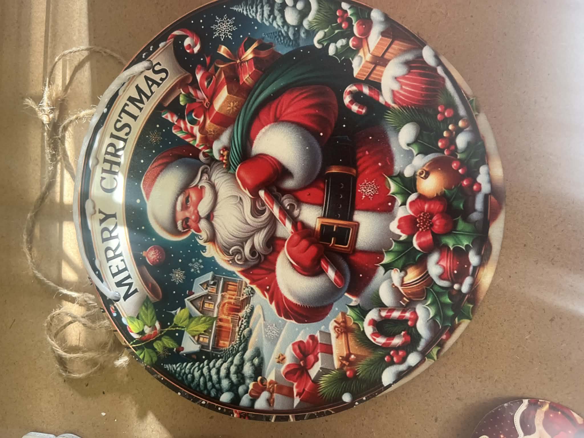 Merry Christmas Metal Tin