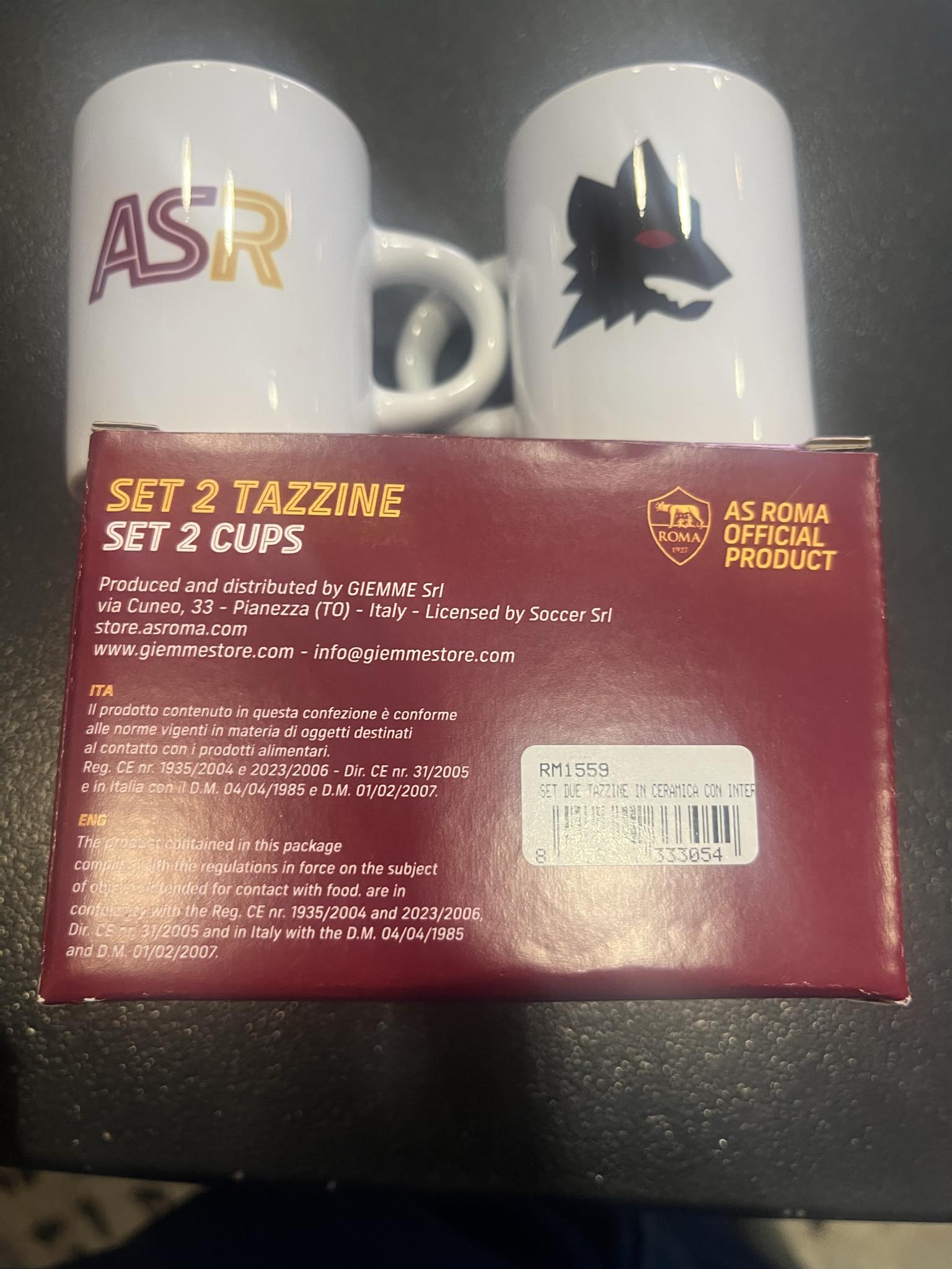 Set 2 Tazzine AS Roma