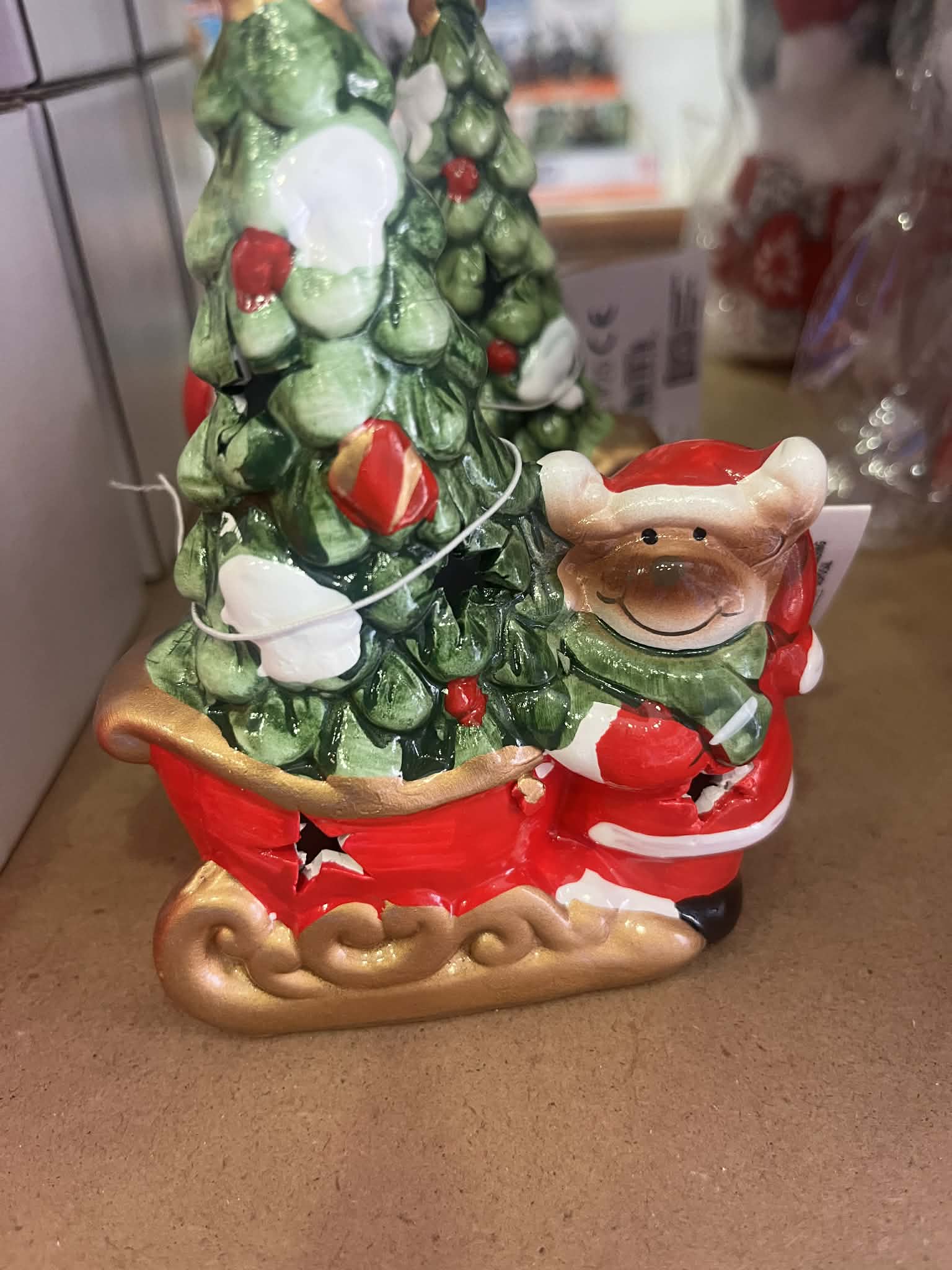 Ceramic Christmas Sleigh Decoration