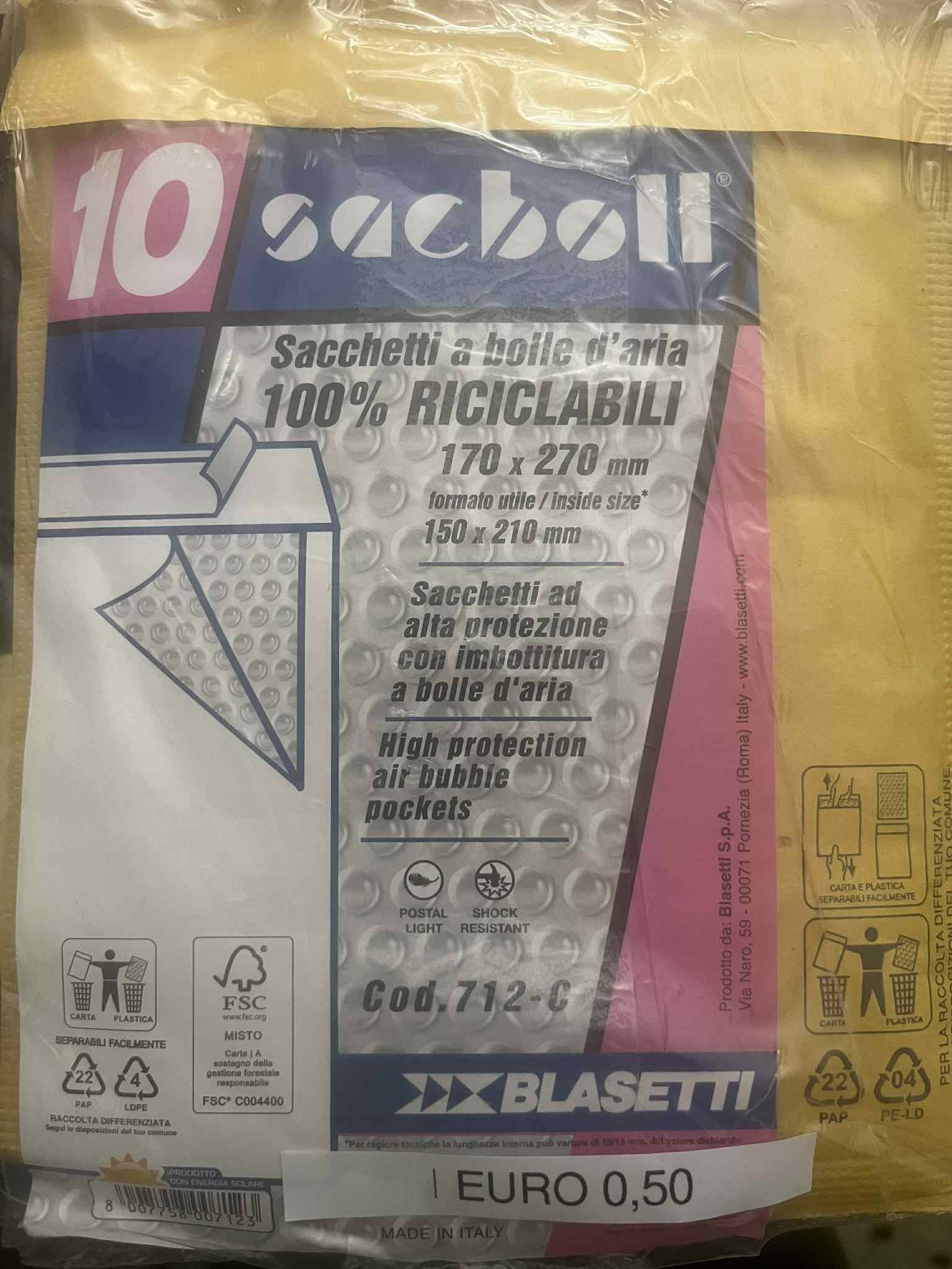 Sacchetti a bolle d’aria Blasetti