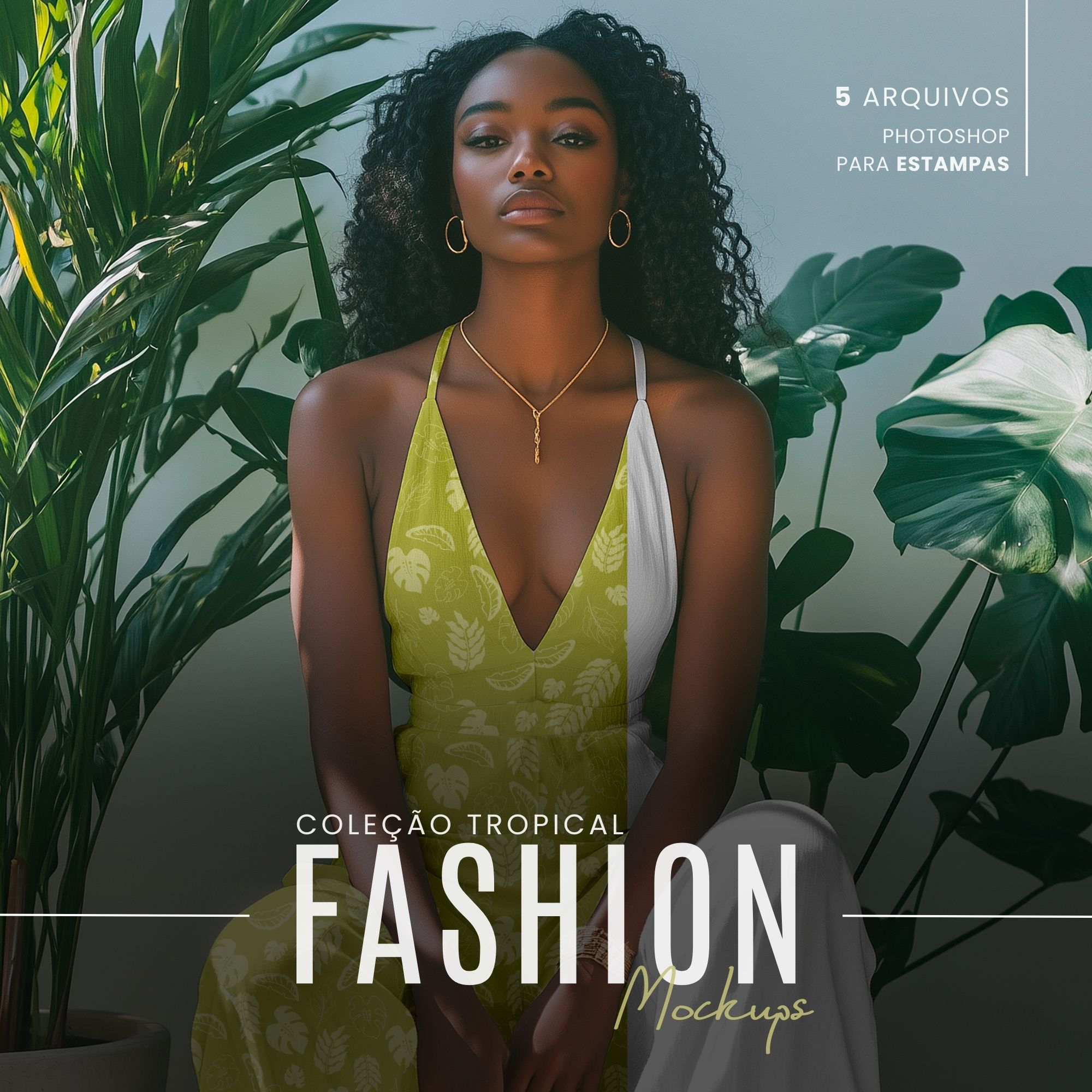 Pacote de mockups para estampas - Coleção Tropical