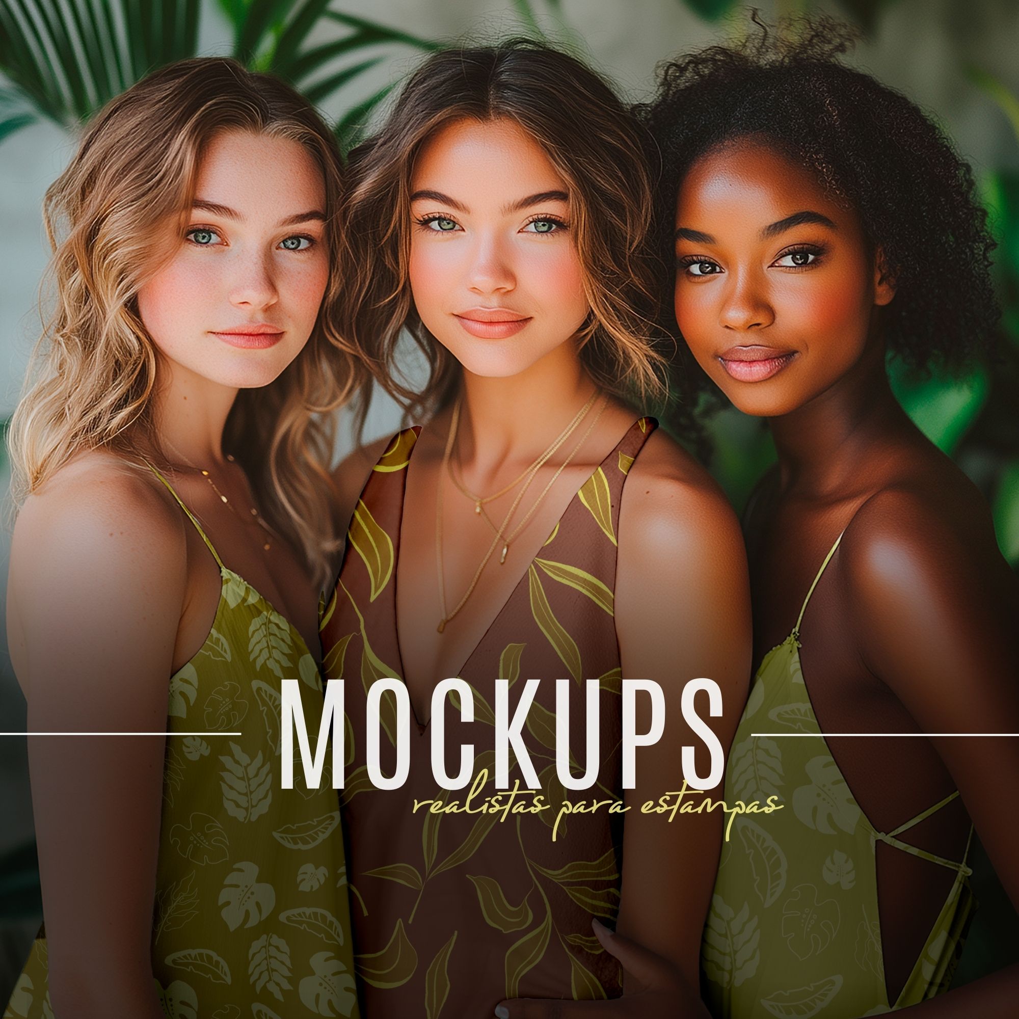 Pacote de mockups para estampas - Coleção Tropical