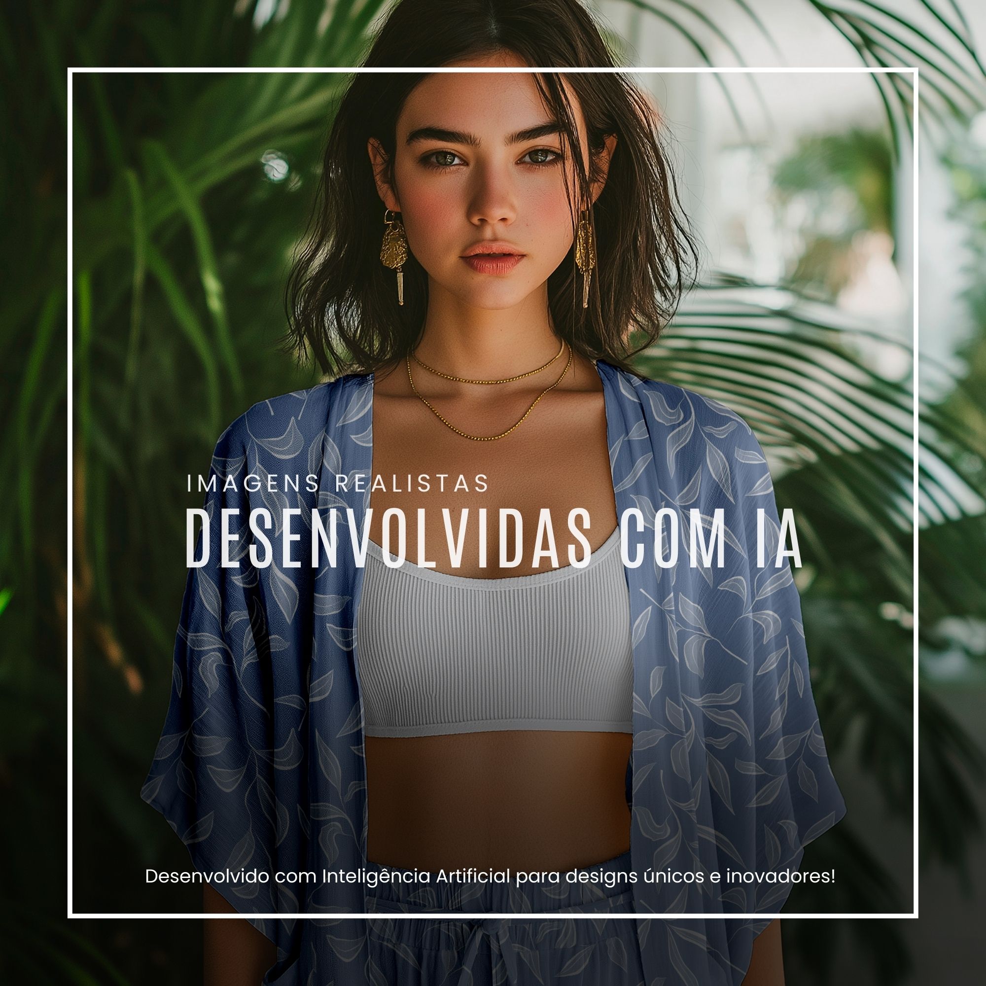 Mockup quimono tropical para estampas