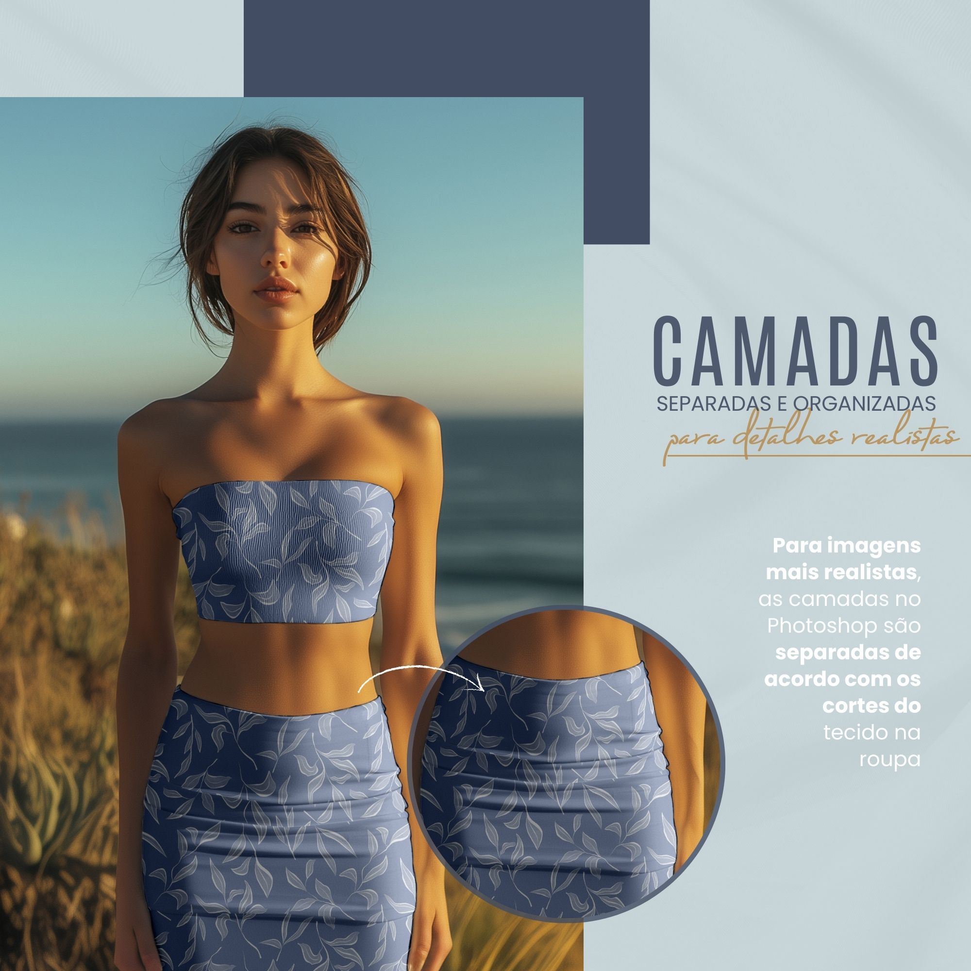 Pacote de mockups para estampas - Coleção Moda Praia