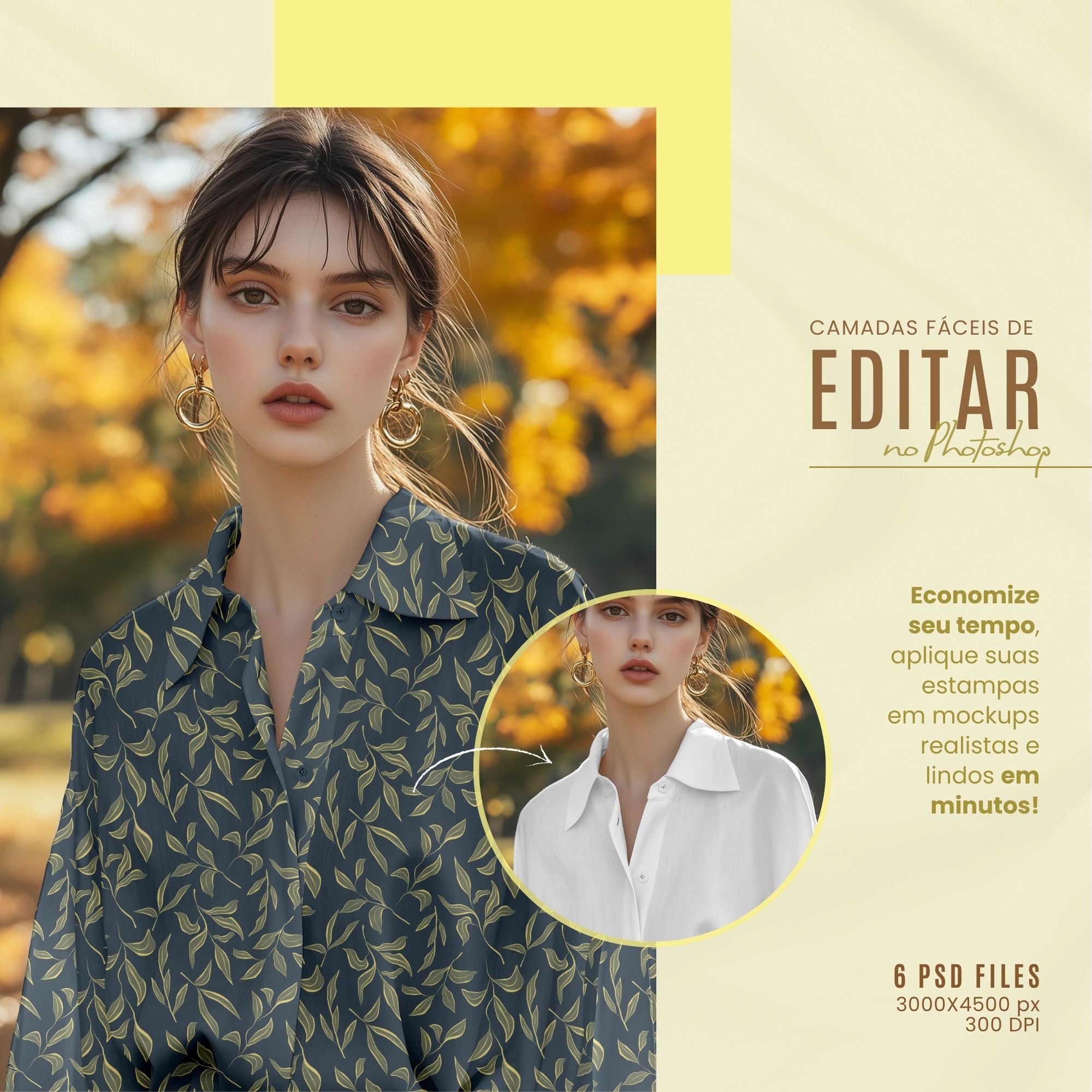 Pacote de mockups para estampas - Coleção Outono