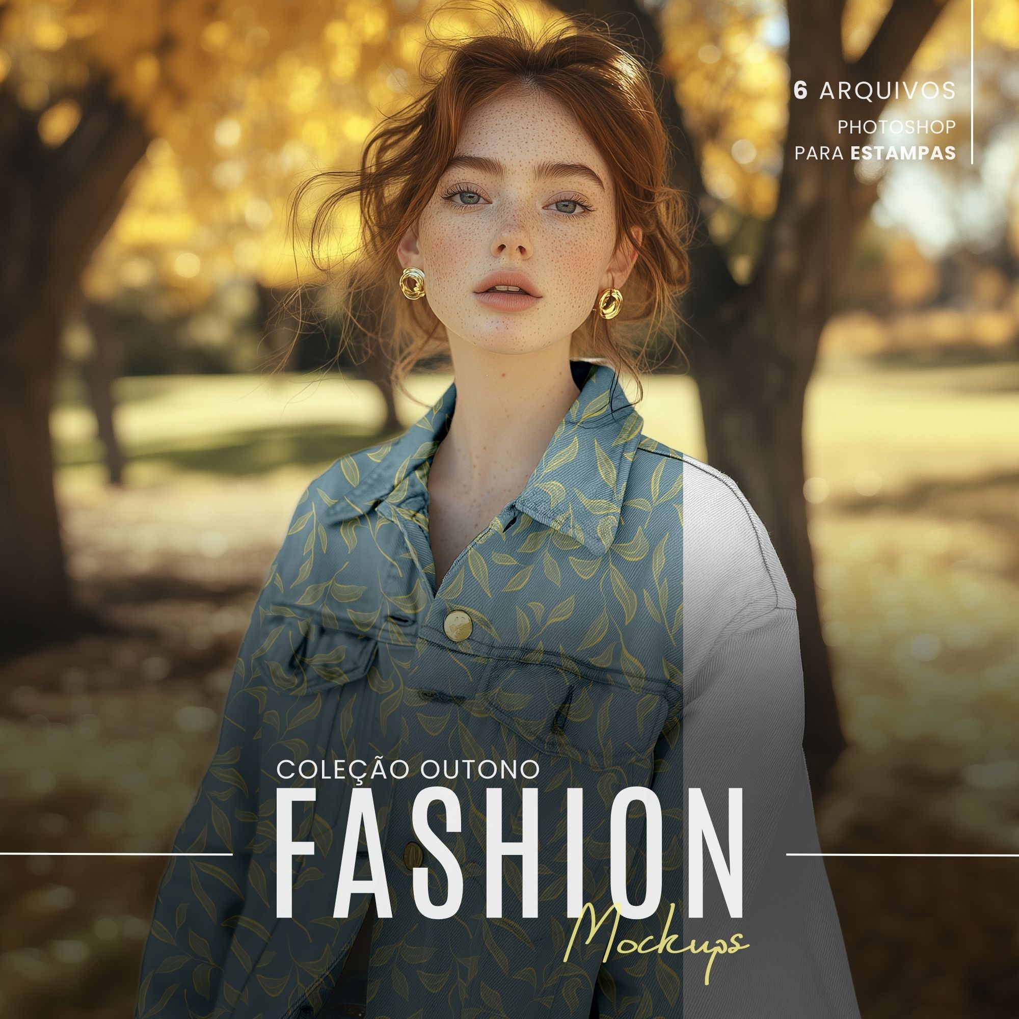 Pacote de mockups para estampas - Coleção Outono