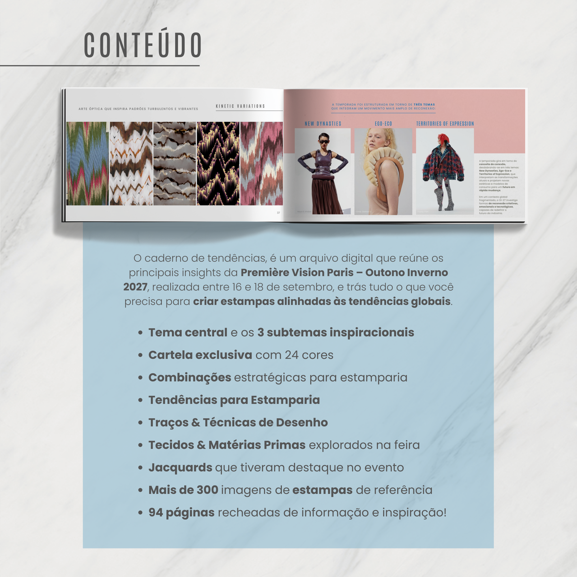 Caderno de Tendências para Estamparia - Première Vision Paris - Outono/Inverno 2027