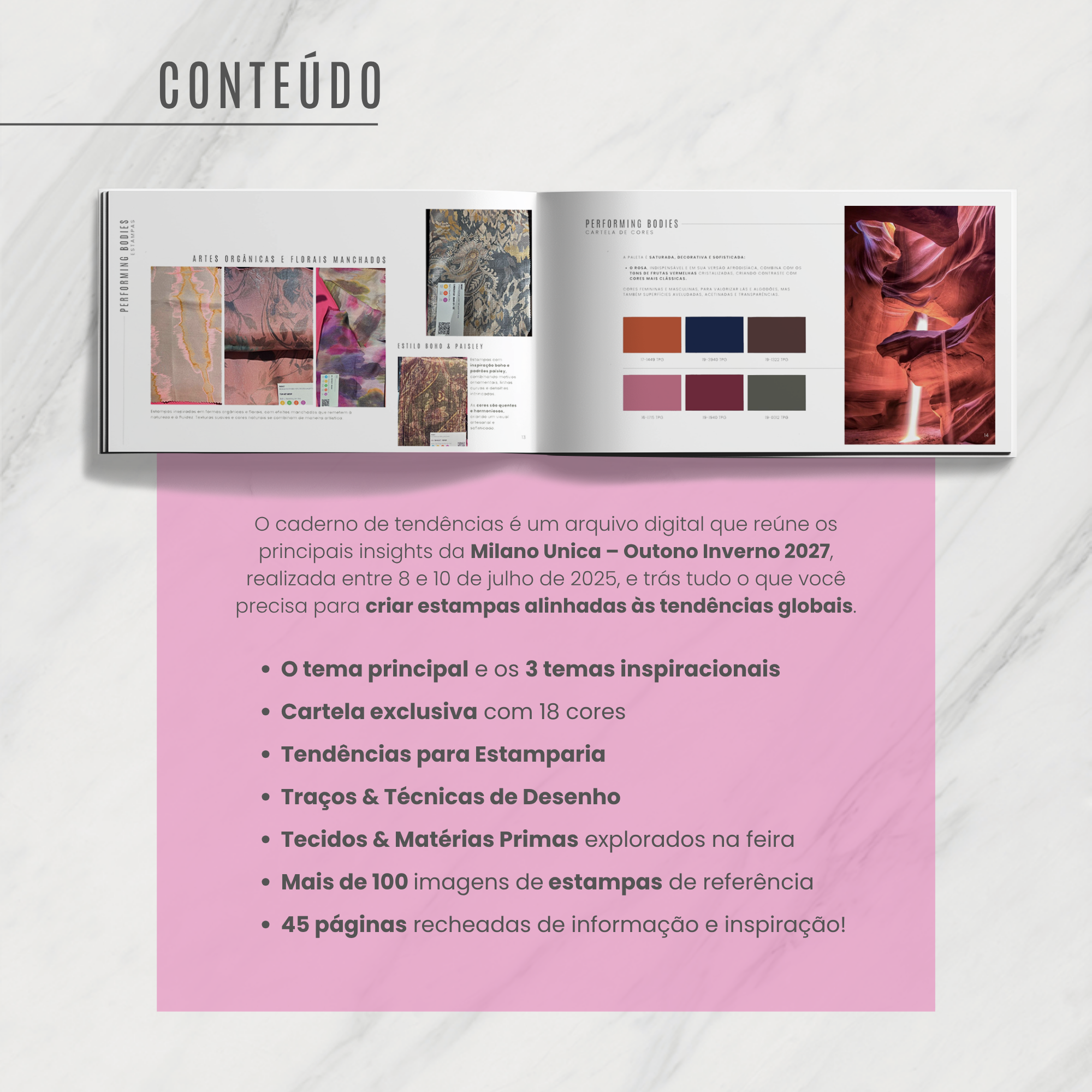 Caderno de Tendências para Estamparia - Milano Unica - Outono/Inverno 2027