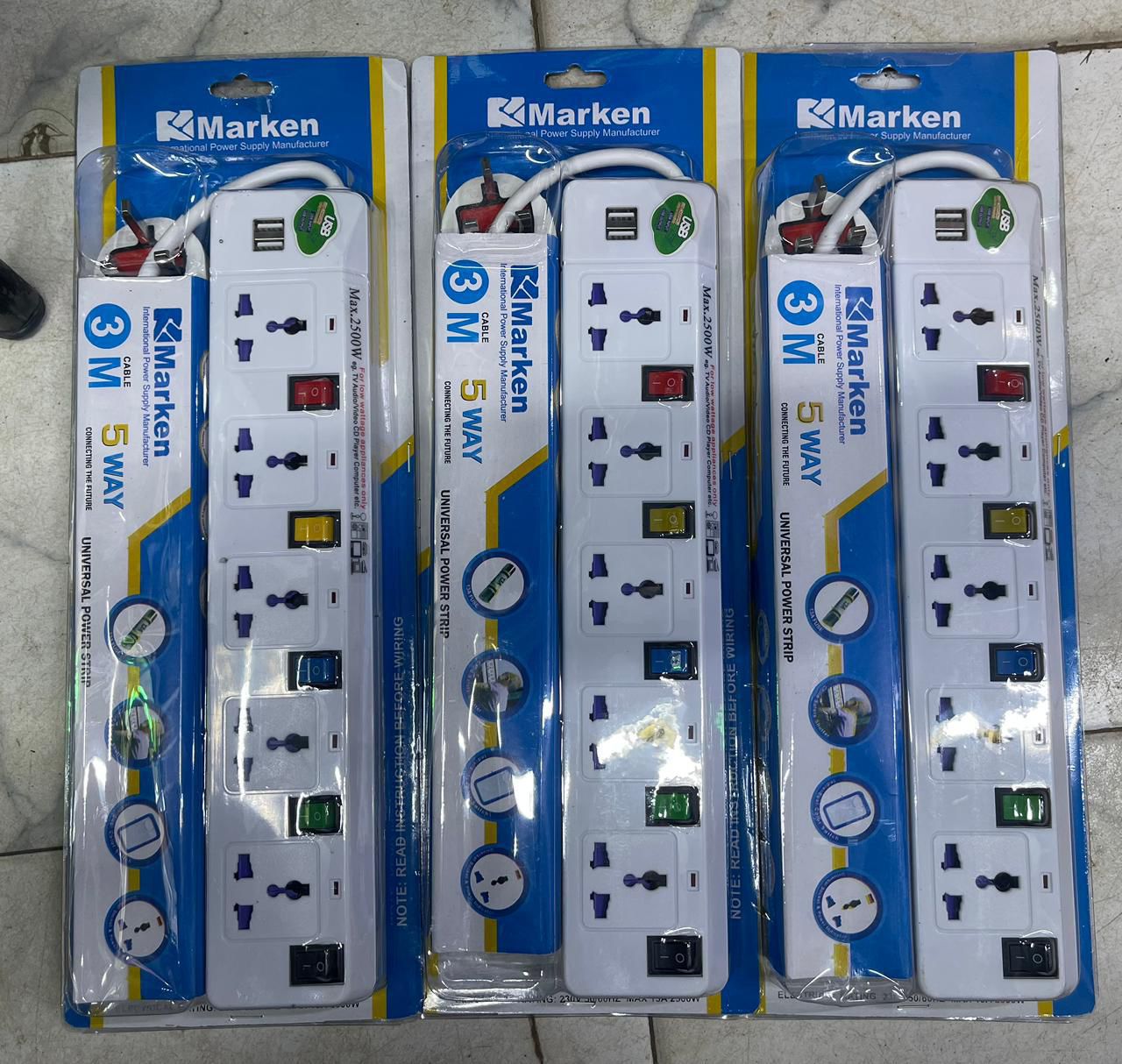 Marken Power Strip 5-WAY extension