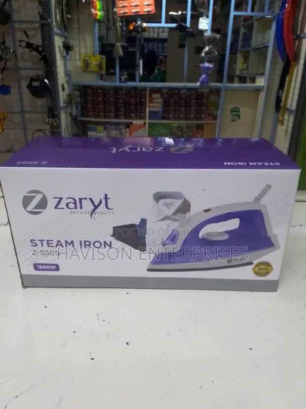 Zaryt 1200W Quality Steam Iron Box Non-Stick Soleplate