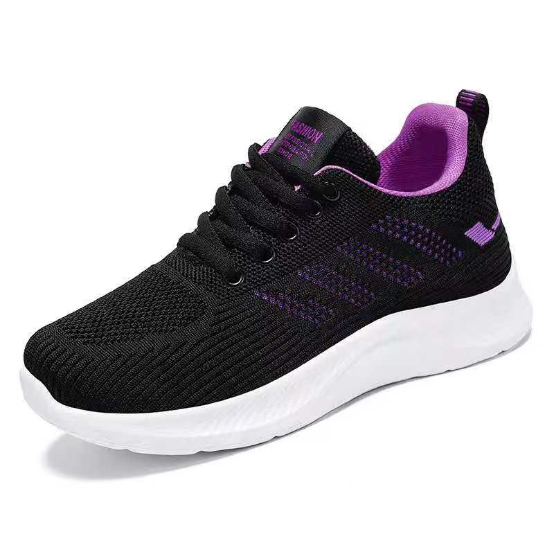 Black and purple ladies sneakers