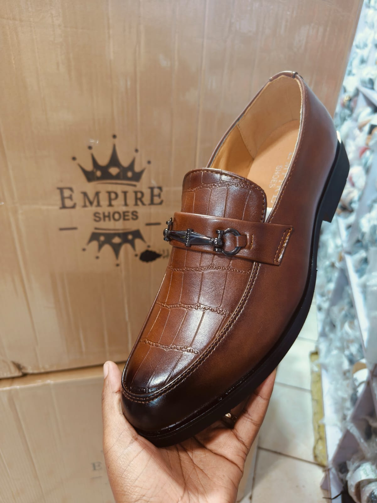 Men's Brown Leather Loafers