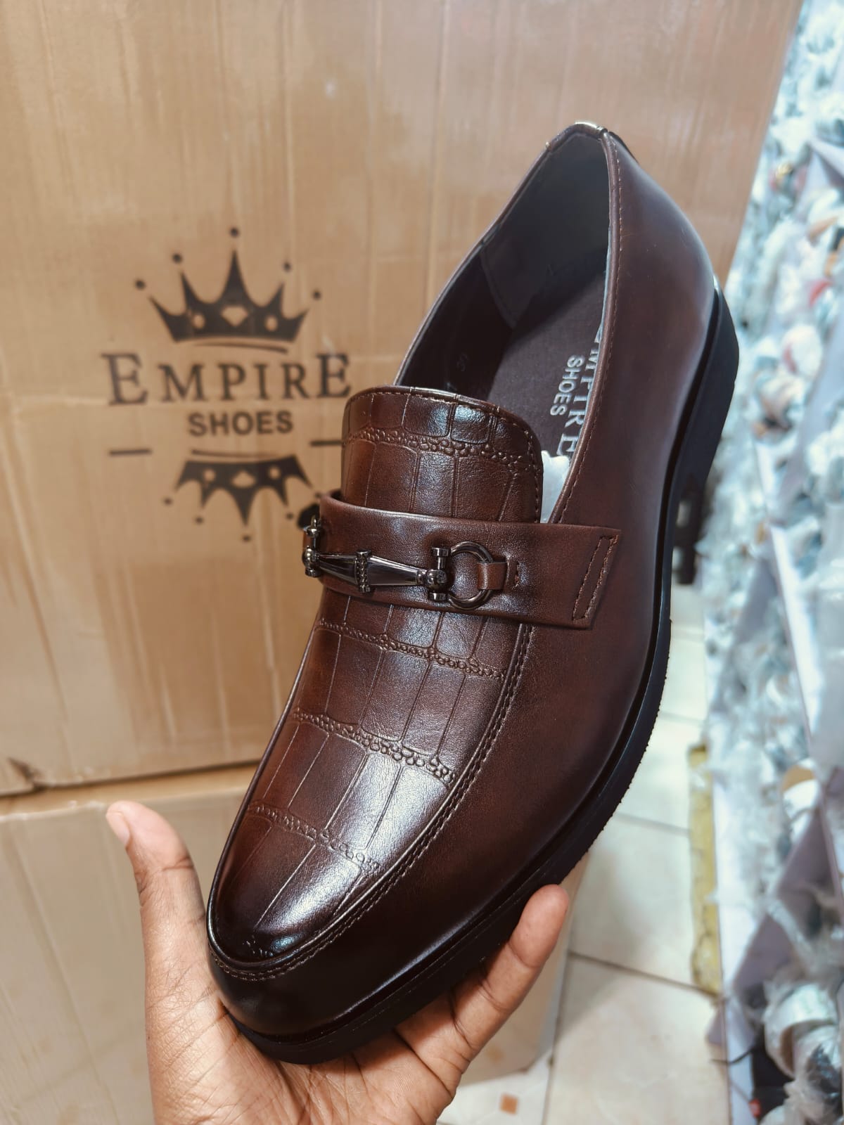 Men's Brown Leather Loafers