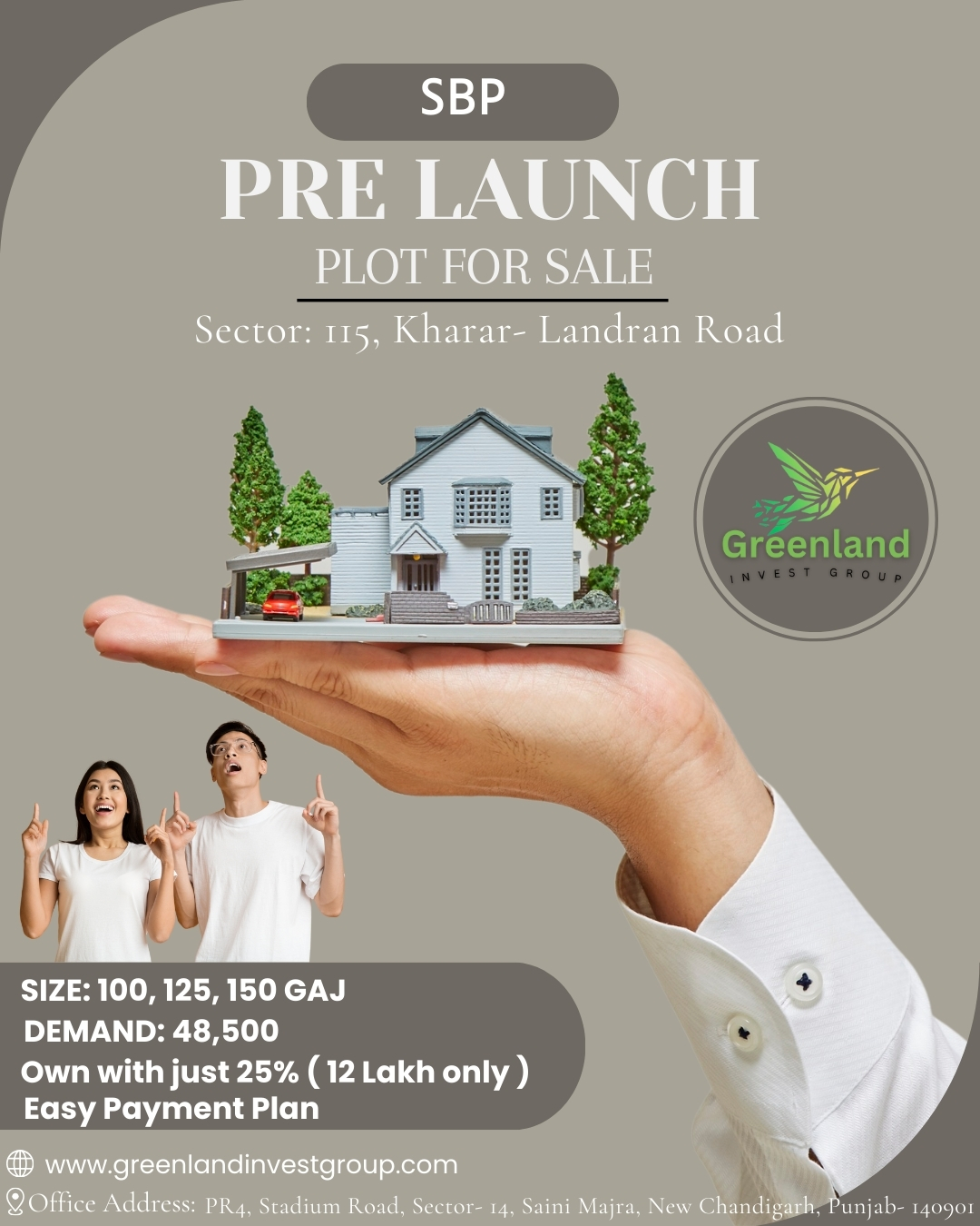 SBP, Pre Launch Sector 115, Kharar- Landran Road Plot for sale