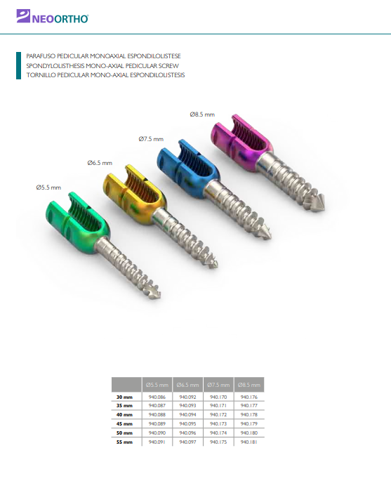 Parafuso Pedicular Neospine