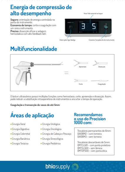 Sistema Cirúrgico Ultrassônico de Alta Precisão Procision 1000