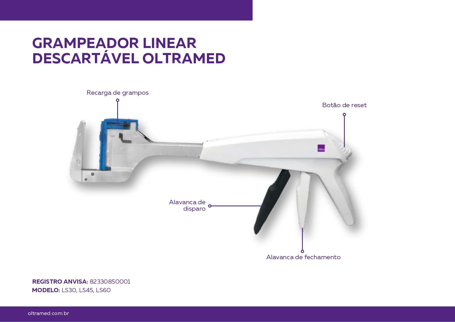 Grampeador Linear Descartável