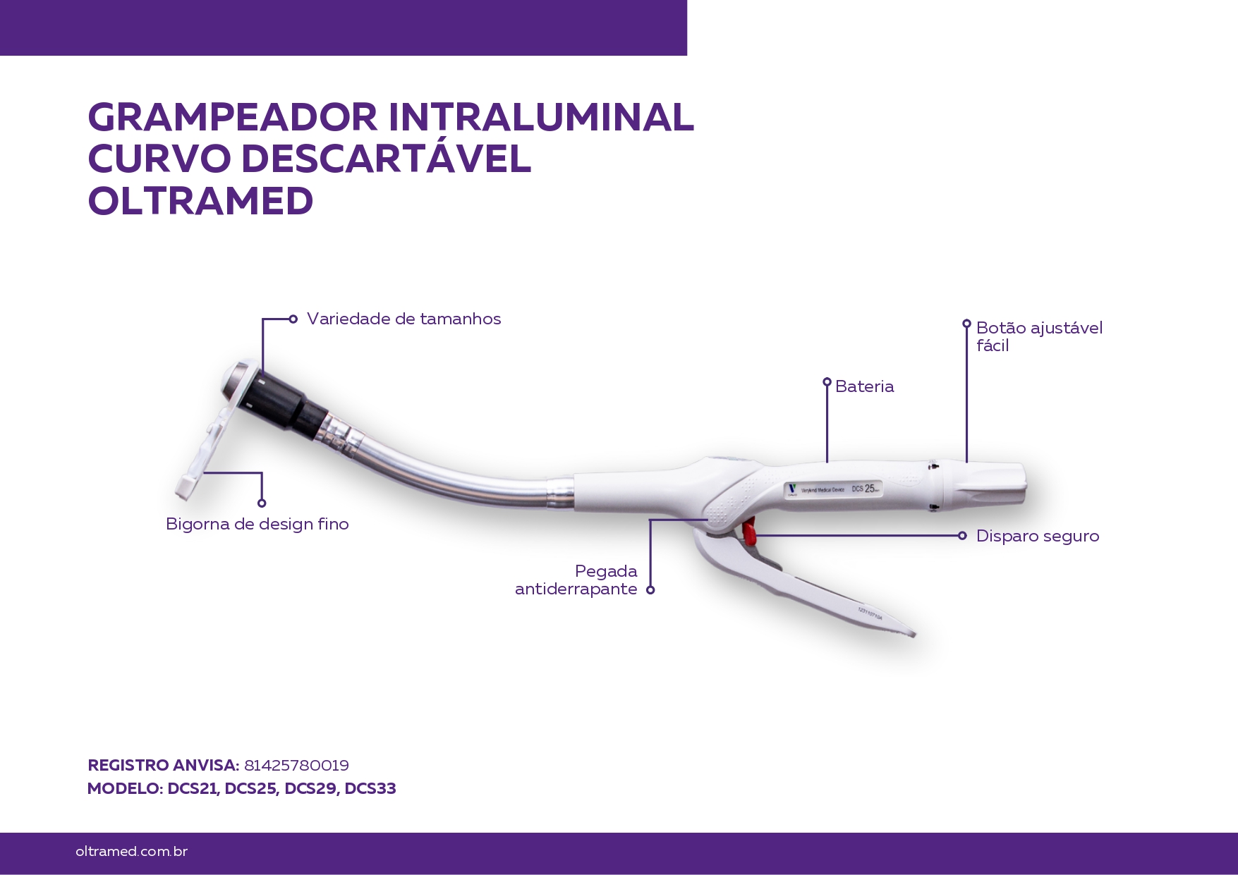 Grampeador Intraluminal Curvo Descartável