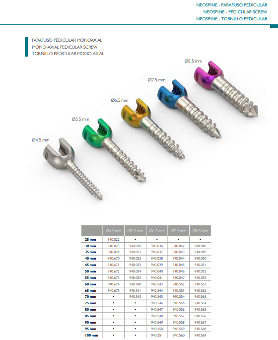 Parafuso Pedicular Neospine