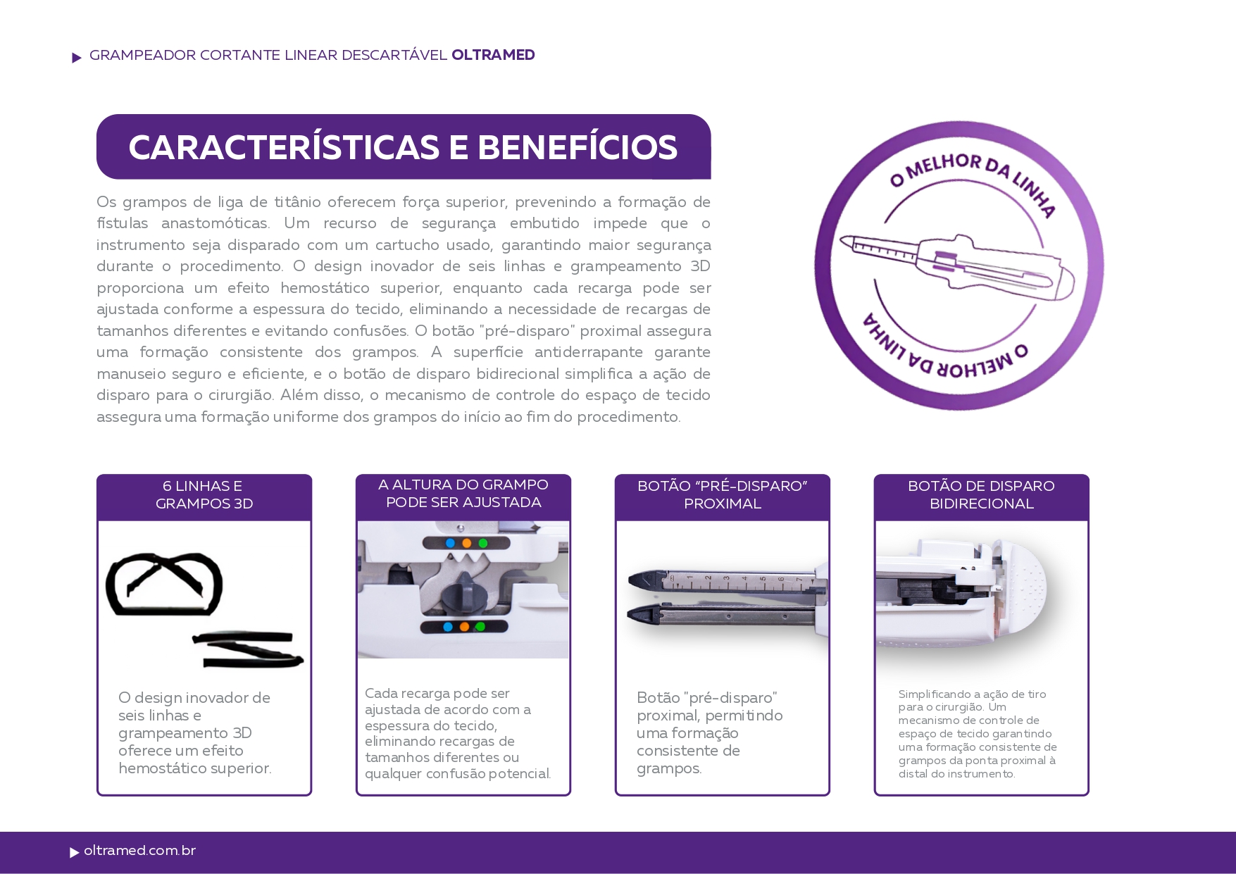 Grampeador Cortante Linear Descartável