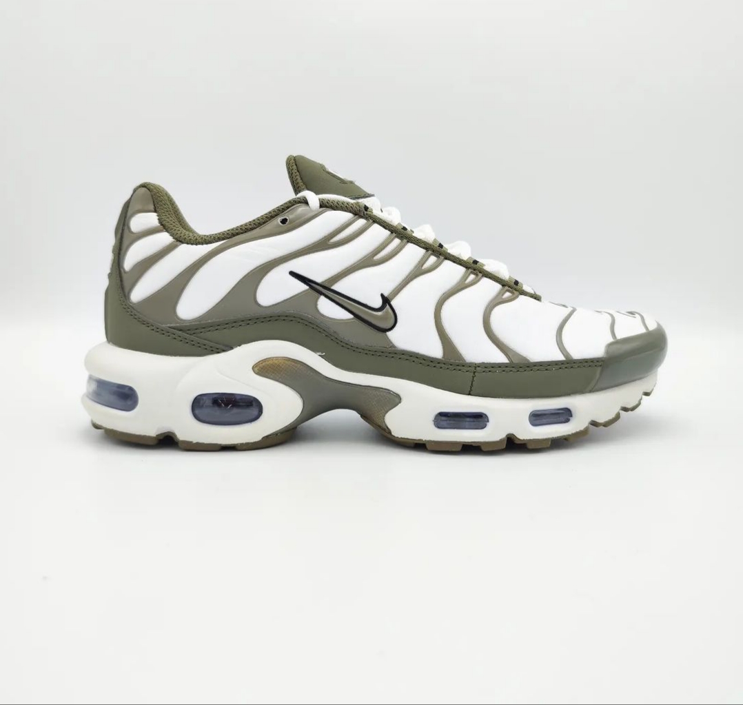 White and Green NIKE TN Sneakers