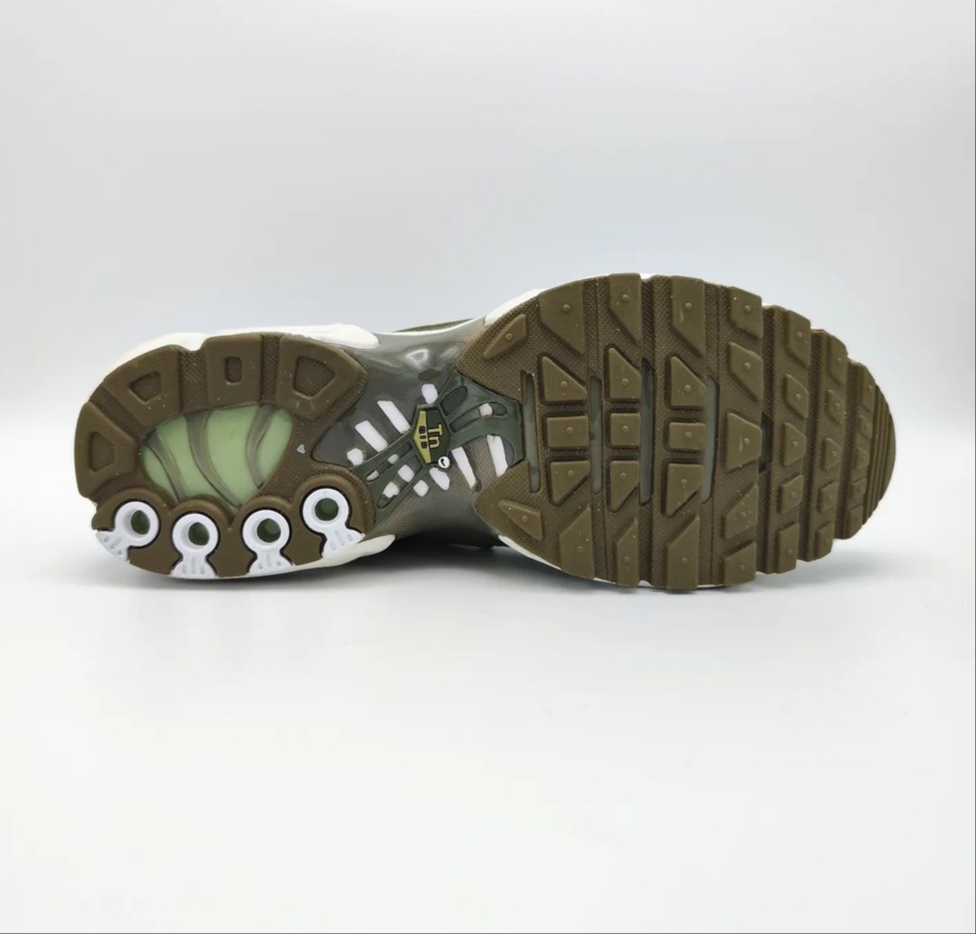 White and Green NIKE TN Sneakers