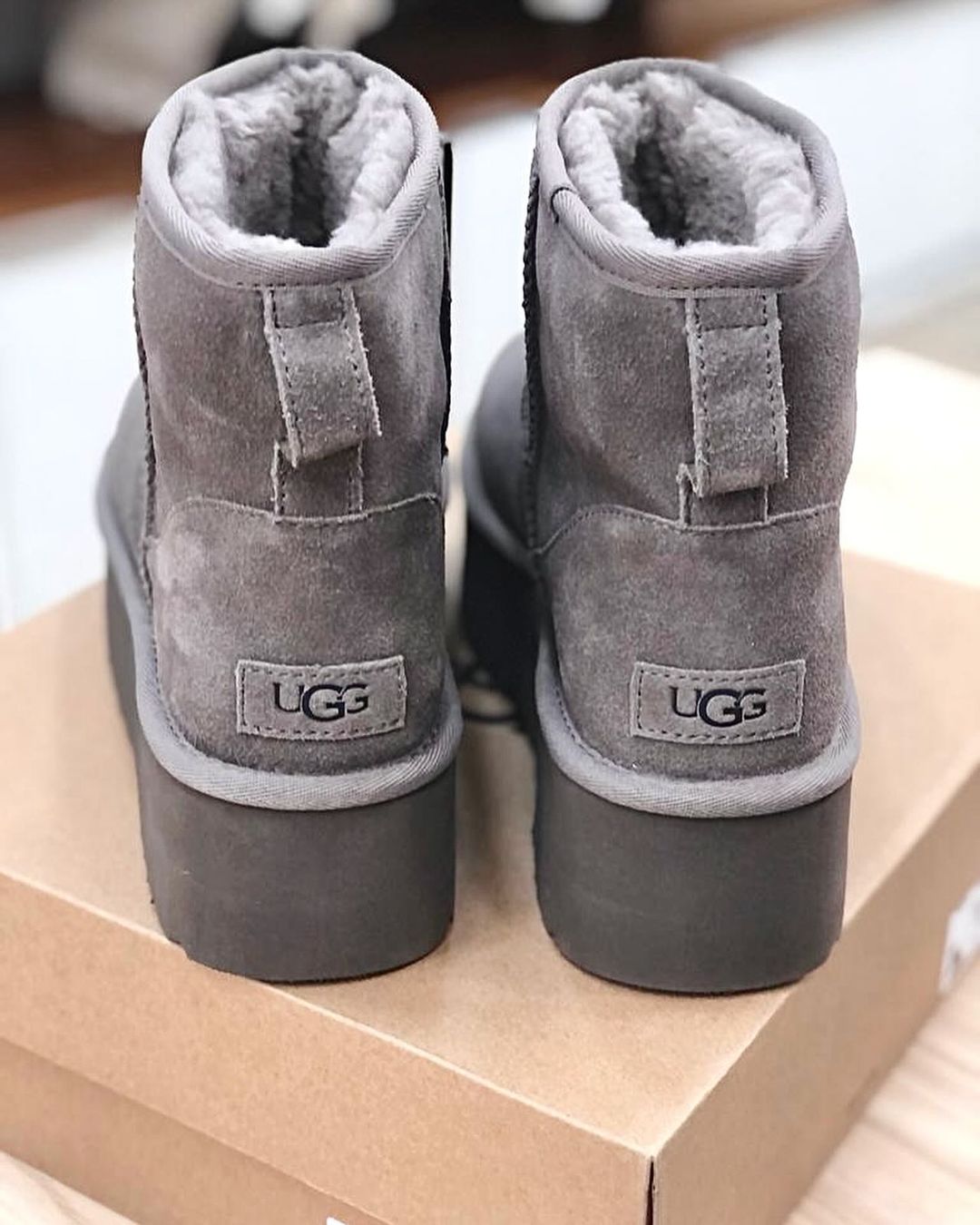 UGG Gray Ankle Boots