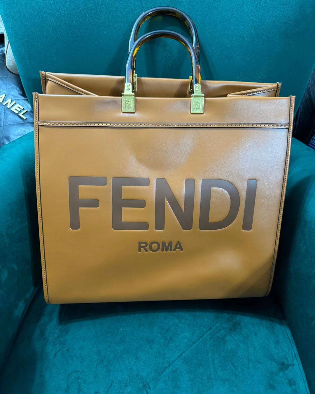 Fendi Roma brown tote bag