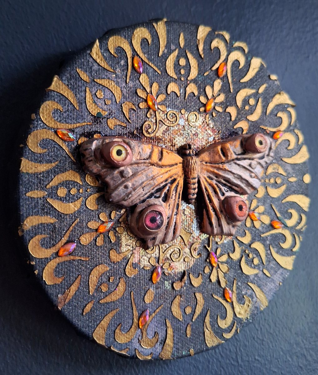 Watchful Butterfly Wall Canvas