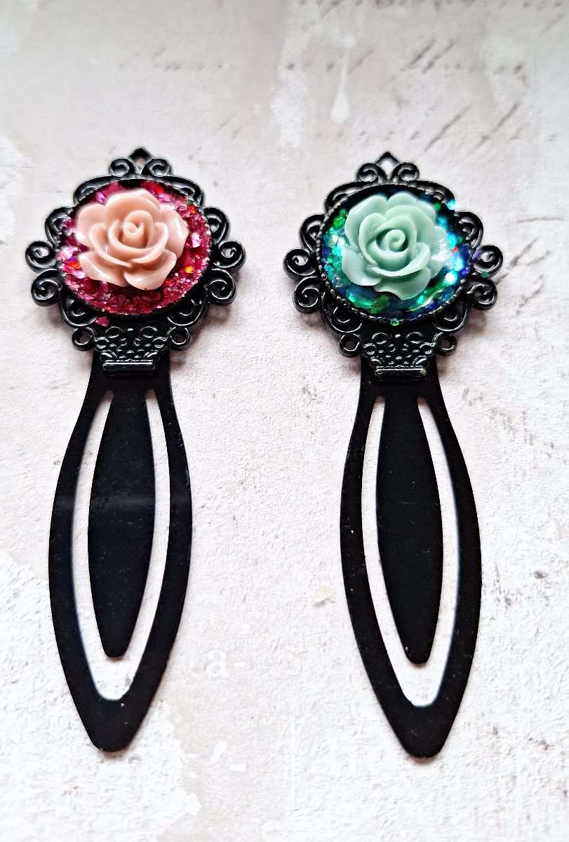 Black Decorative Metal Bookmarks