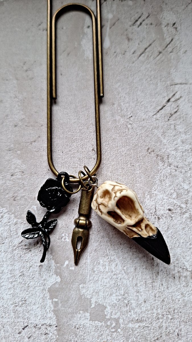 Nevermore Decorative Antique Bronze Bookmark