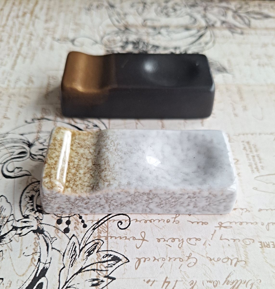 Japanese Ceramic Glass Pen Rest