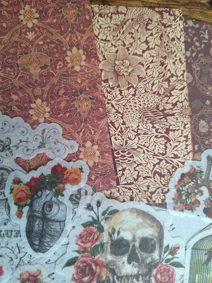 Vintage Gothic Journal Scrapbooking Set