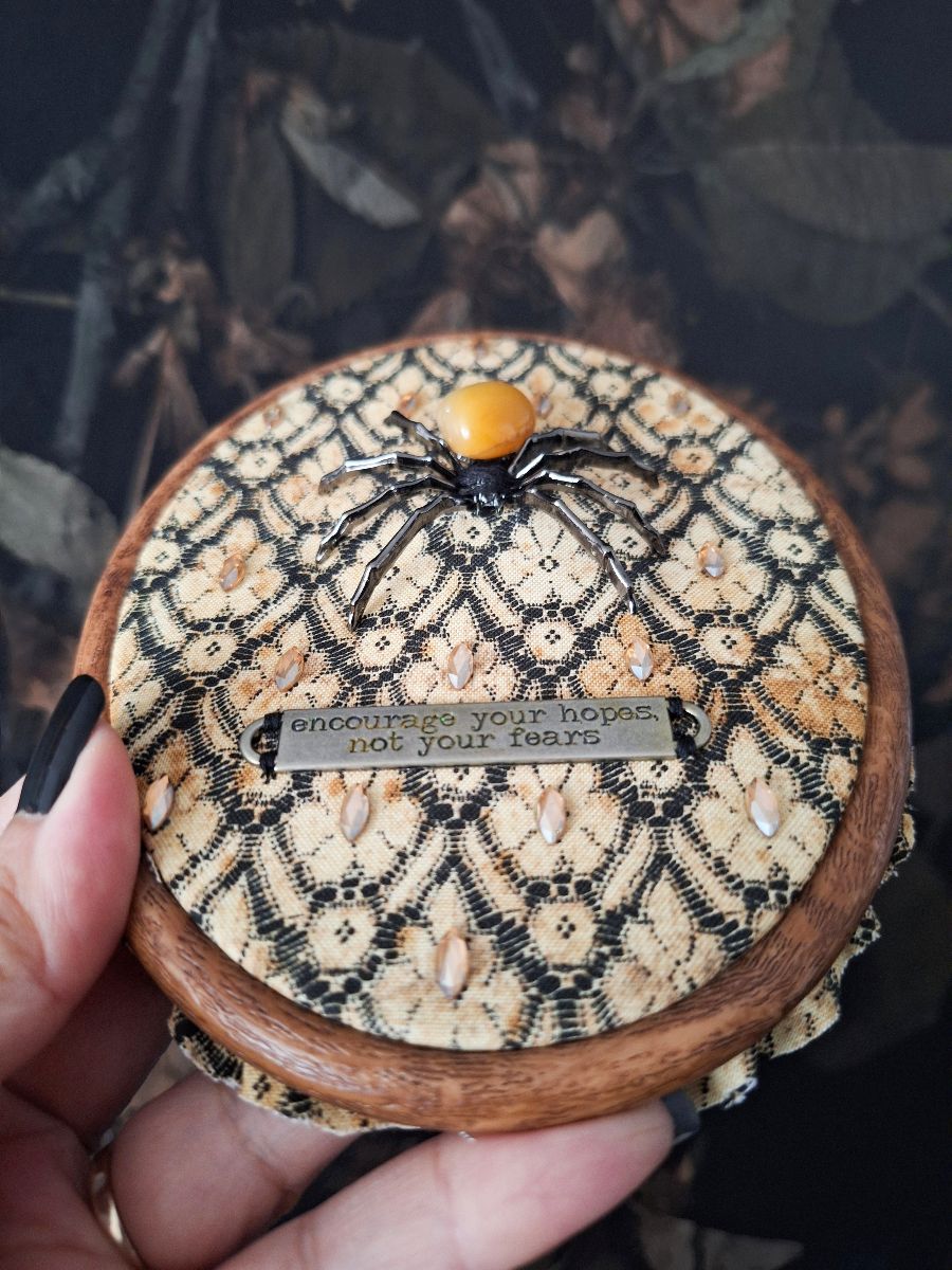 Encourage Your Hopes Gothic Embroidery Hoop