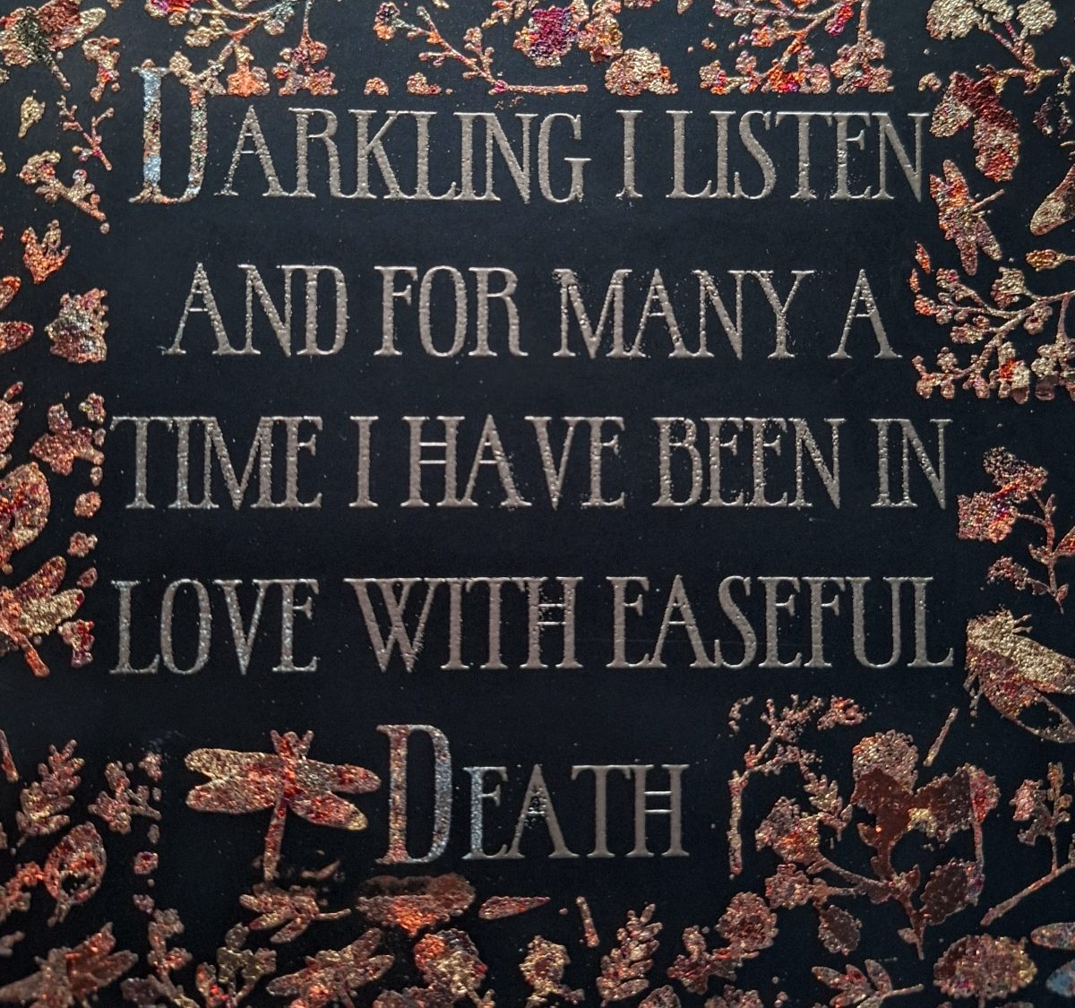 Darkling I Listen Gilded Poetry Art