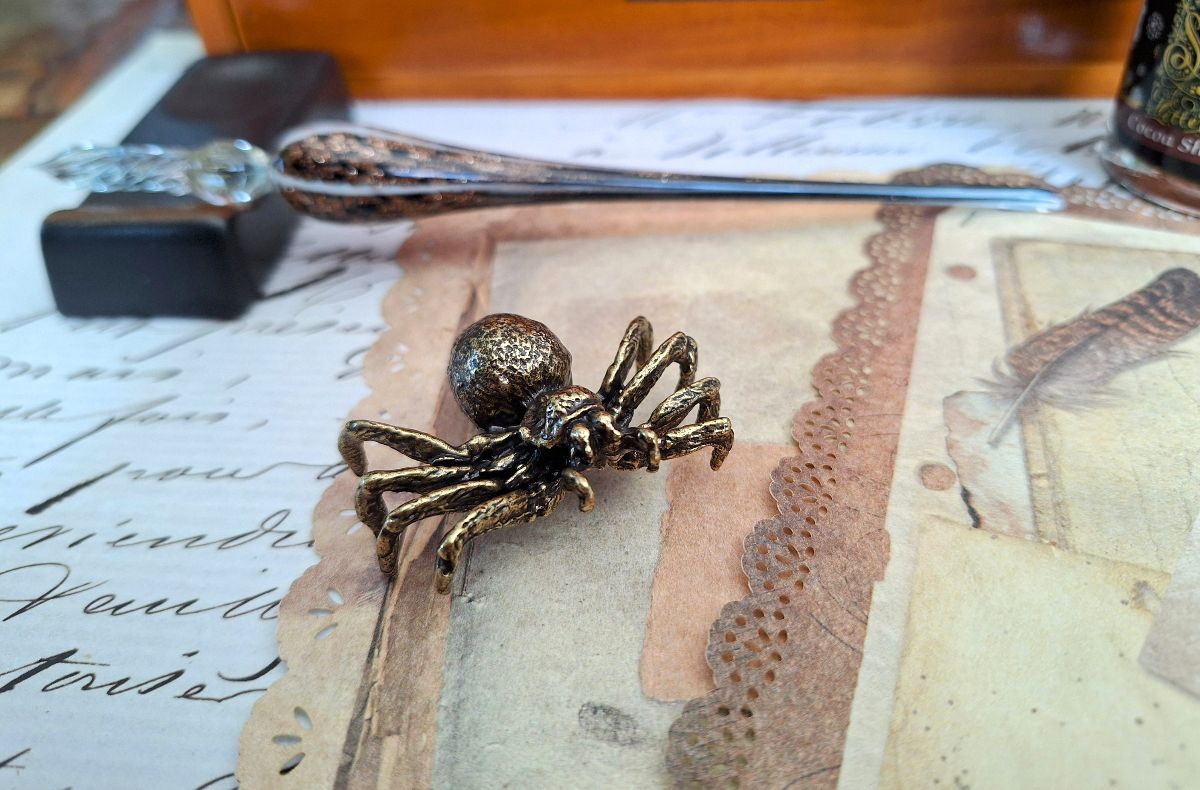 Antique Brass Spider Figurine