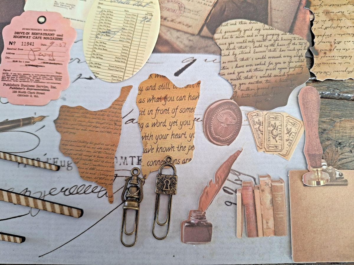 The Writer Vintage Journal Scrapbooking Set